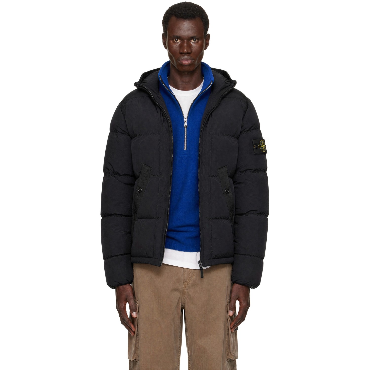 Stone Island Black 4100019 Nylon Metal Down Jacket