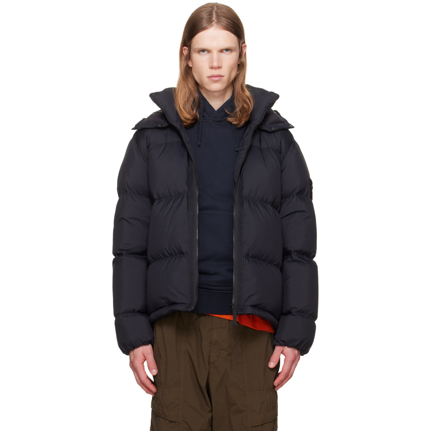Stone Island Black 4100013 Matt Ripstop Cordura Advanced Down Jacket