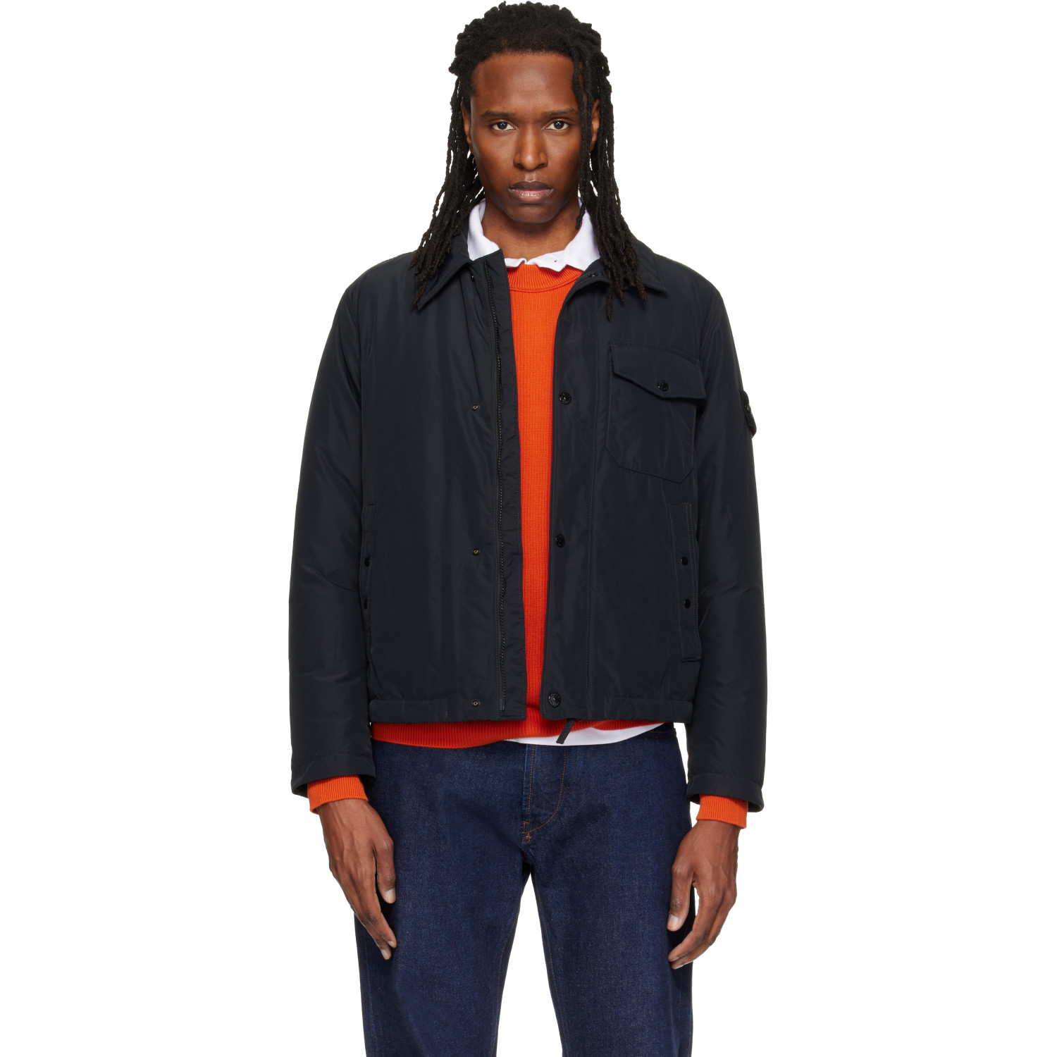 Stone Island Black 4100022 Micro Reps Down Jacket