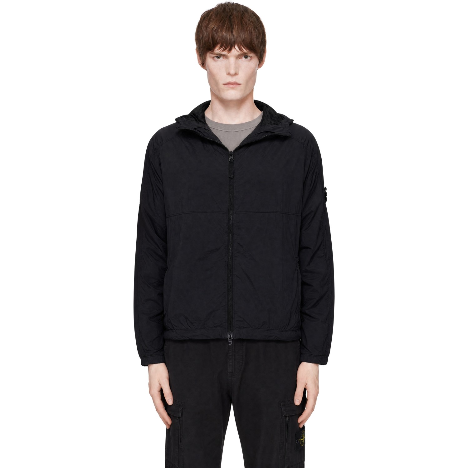 Stone Island Black Q100020 Ultralight Nylon Stretch-TC Jacket