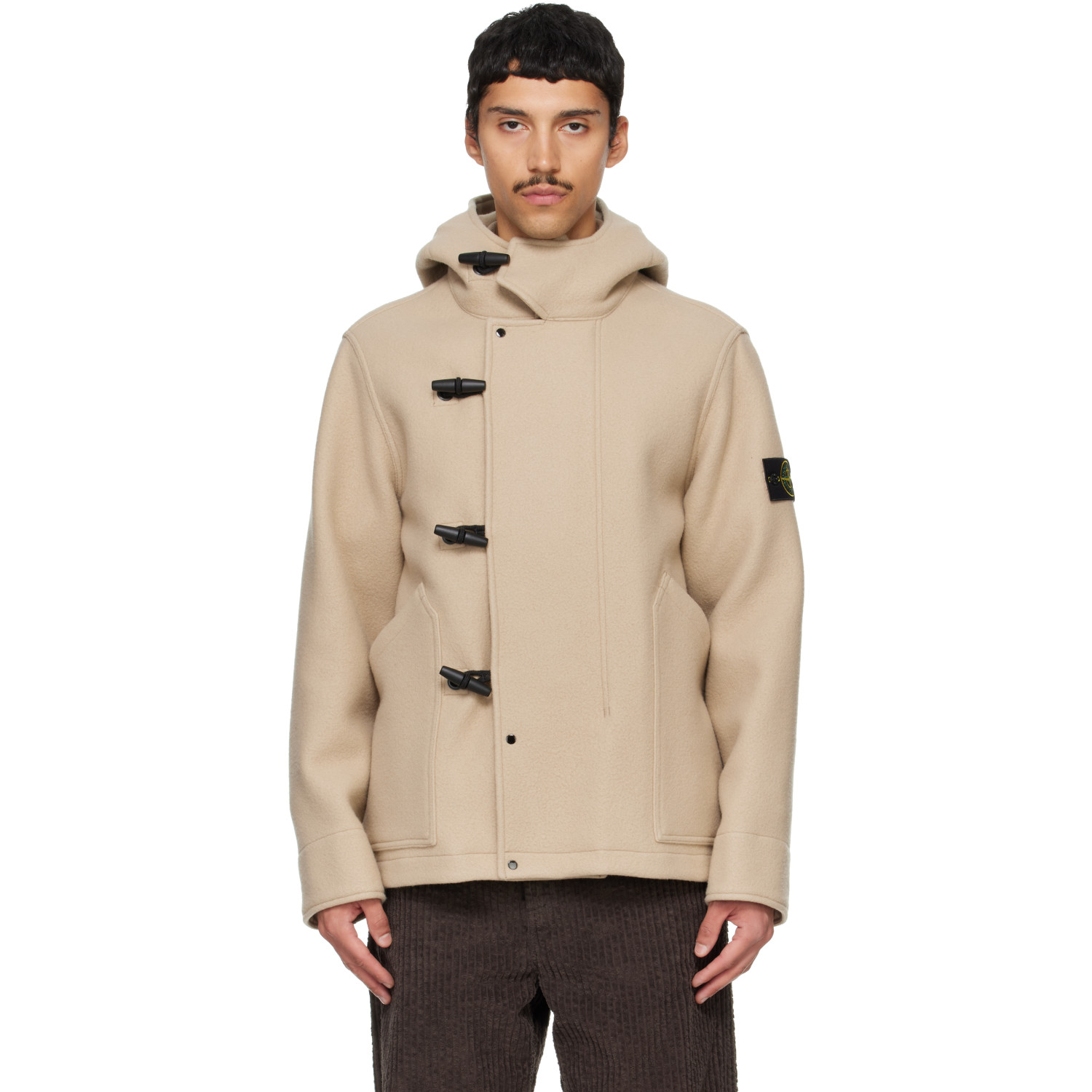 Stone Island Beige 4100039 Heavy Melton Jacket