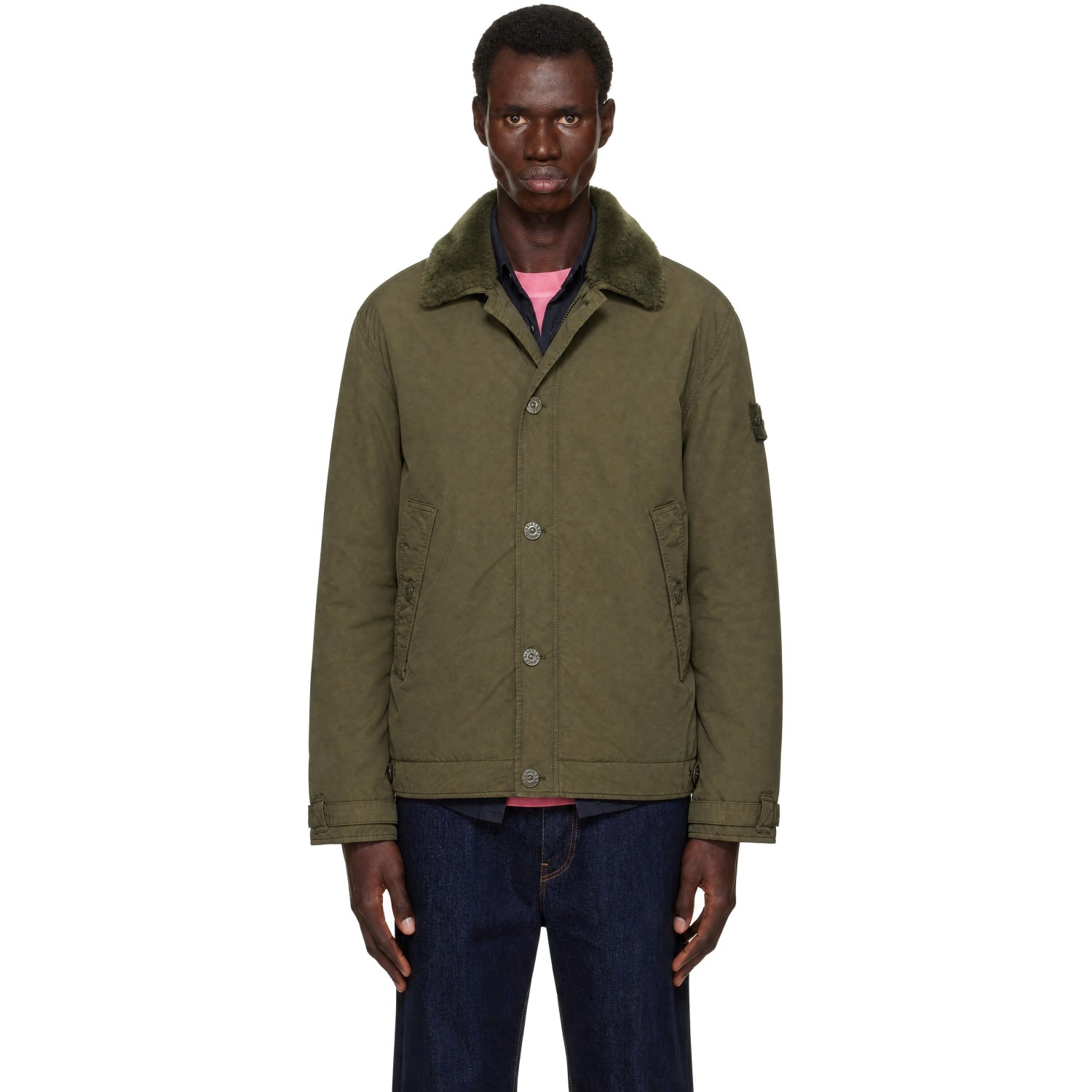 Stone Island Green 4100028 David-TC S.I. Ghost Jacket