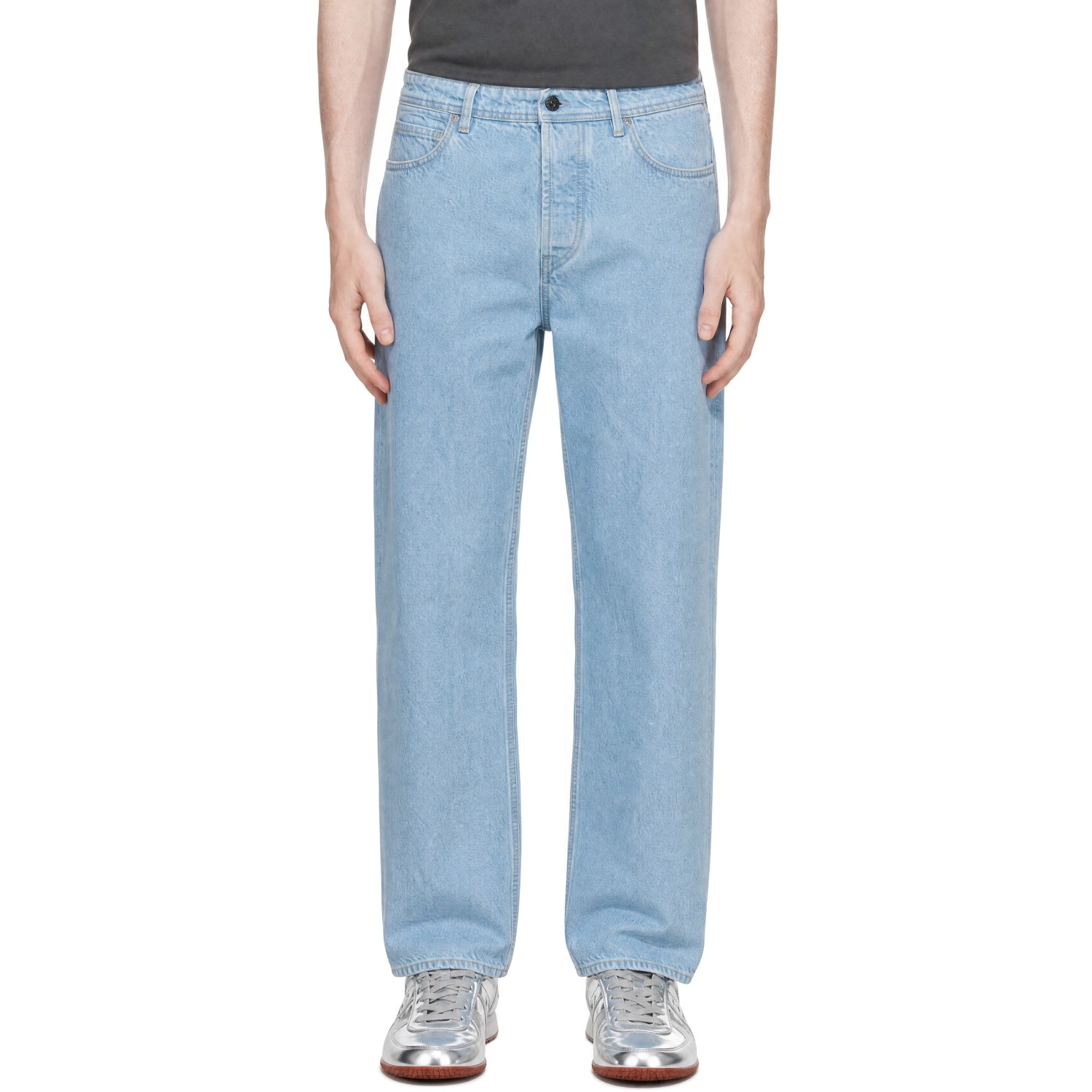 Stone Island Blue J100006 Indigo Denim Grainy Wash Jeans