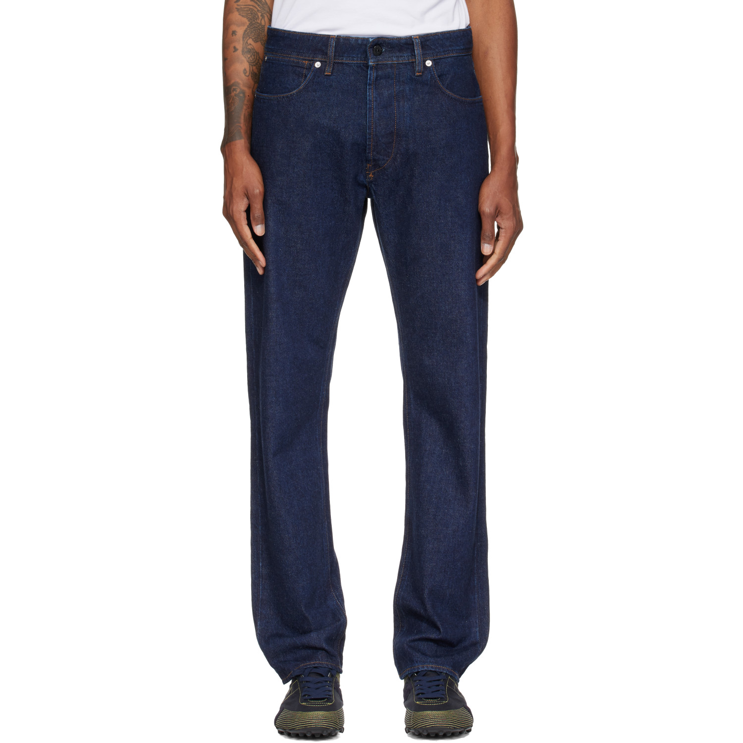 Stone Island Blue J100005 Indigo Denim-Rinsed Jeans
