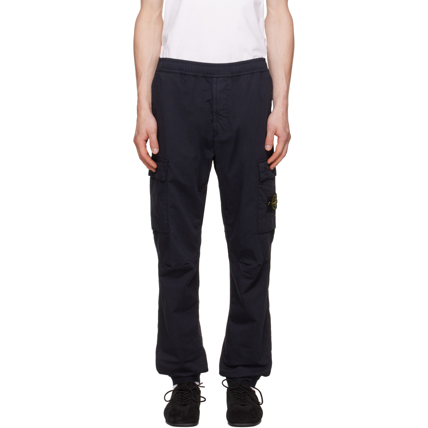 Stone Island Navy 3100031 Stretch Organic Twill Cargo Pants