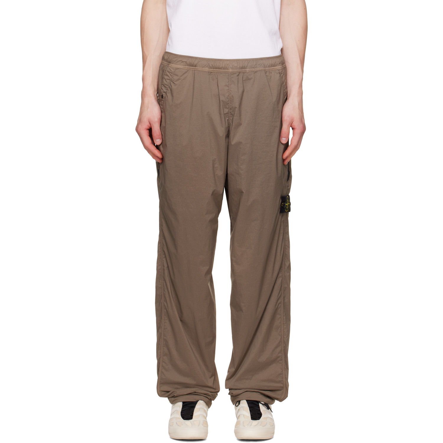 Stone Island Khaki 3100017 Ultralight Nylon Stretch Pants