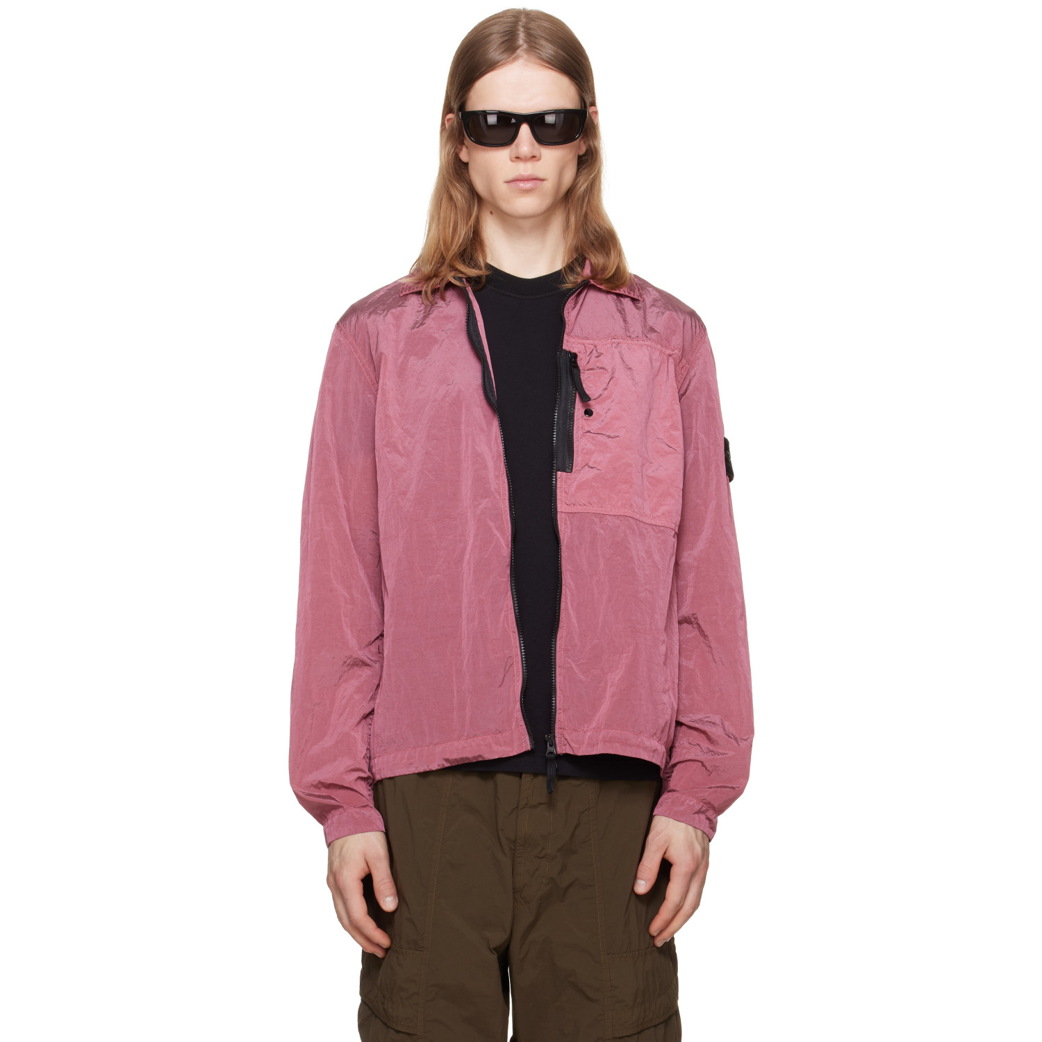 Stone Island Pink 1200041 Nylon Metal Overshirt