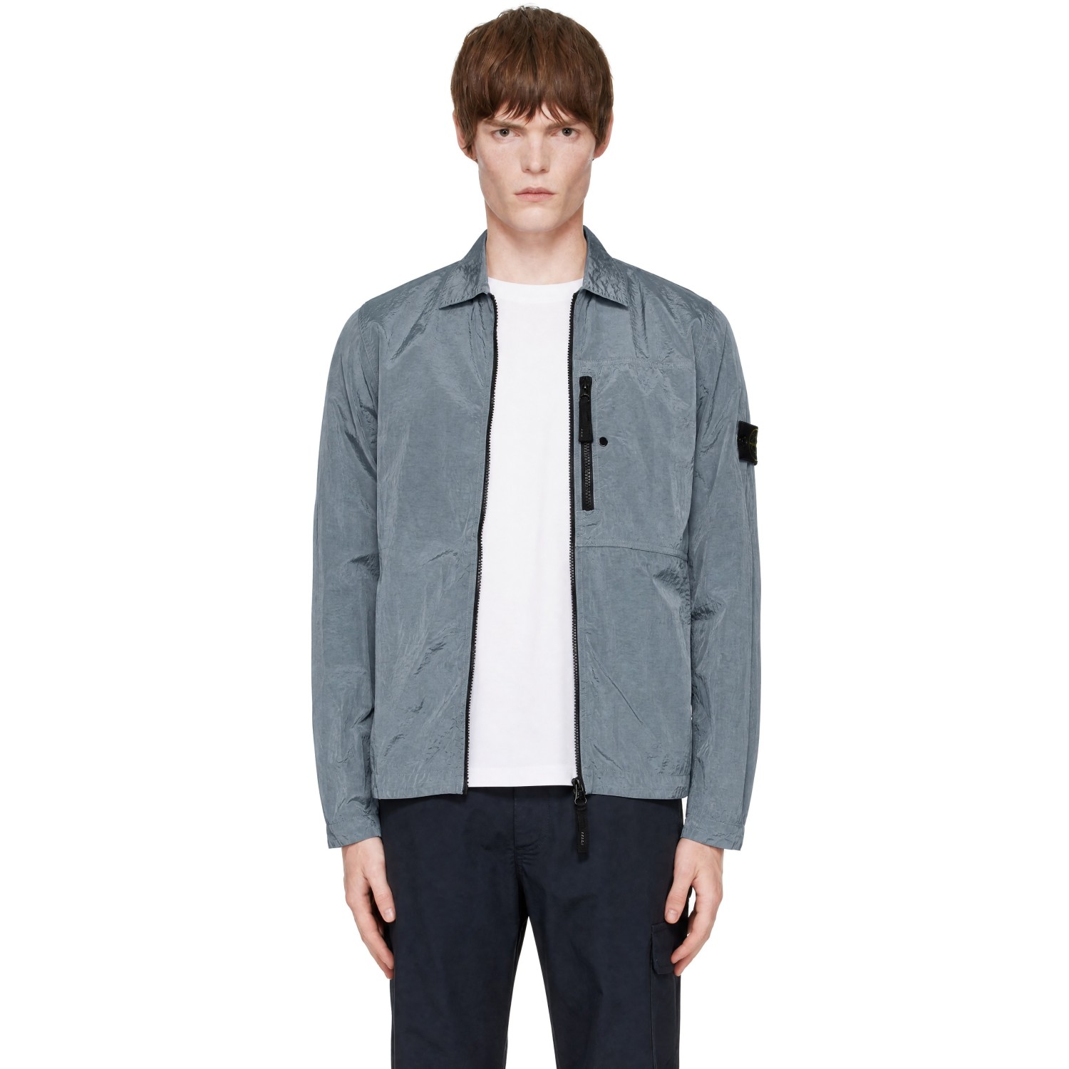 Stone Island Gray 1200041 Nylon Metal ECONYL Overshirt