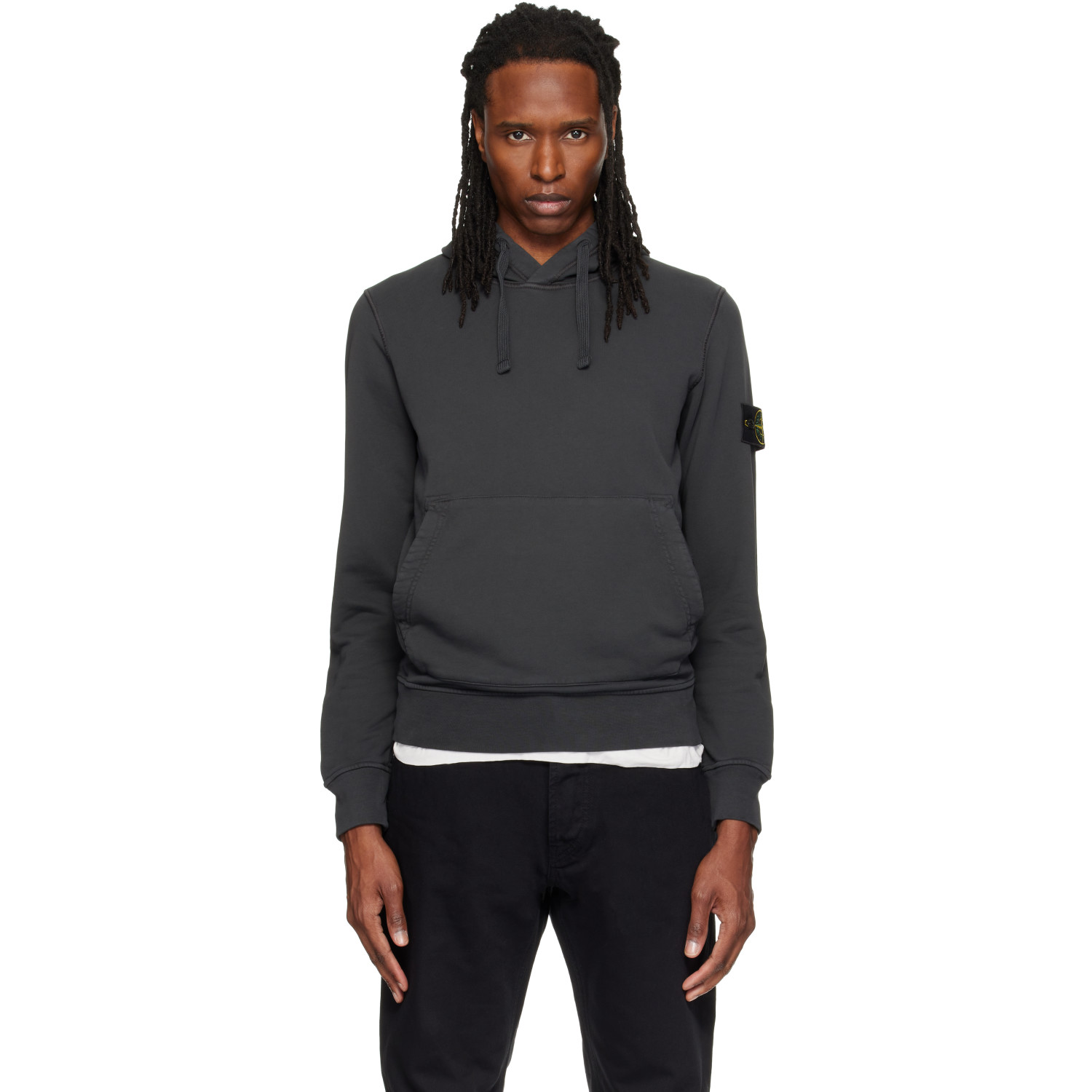 Stone Island Gray 6100062 Organic Cotton Hoodie