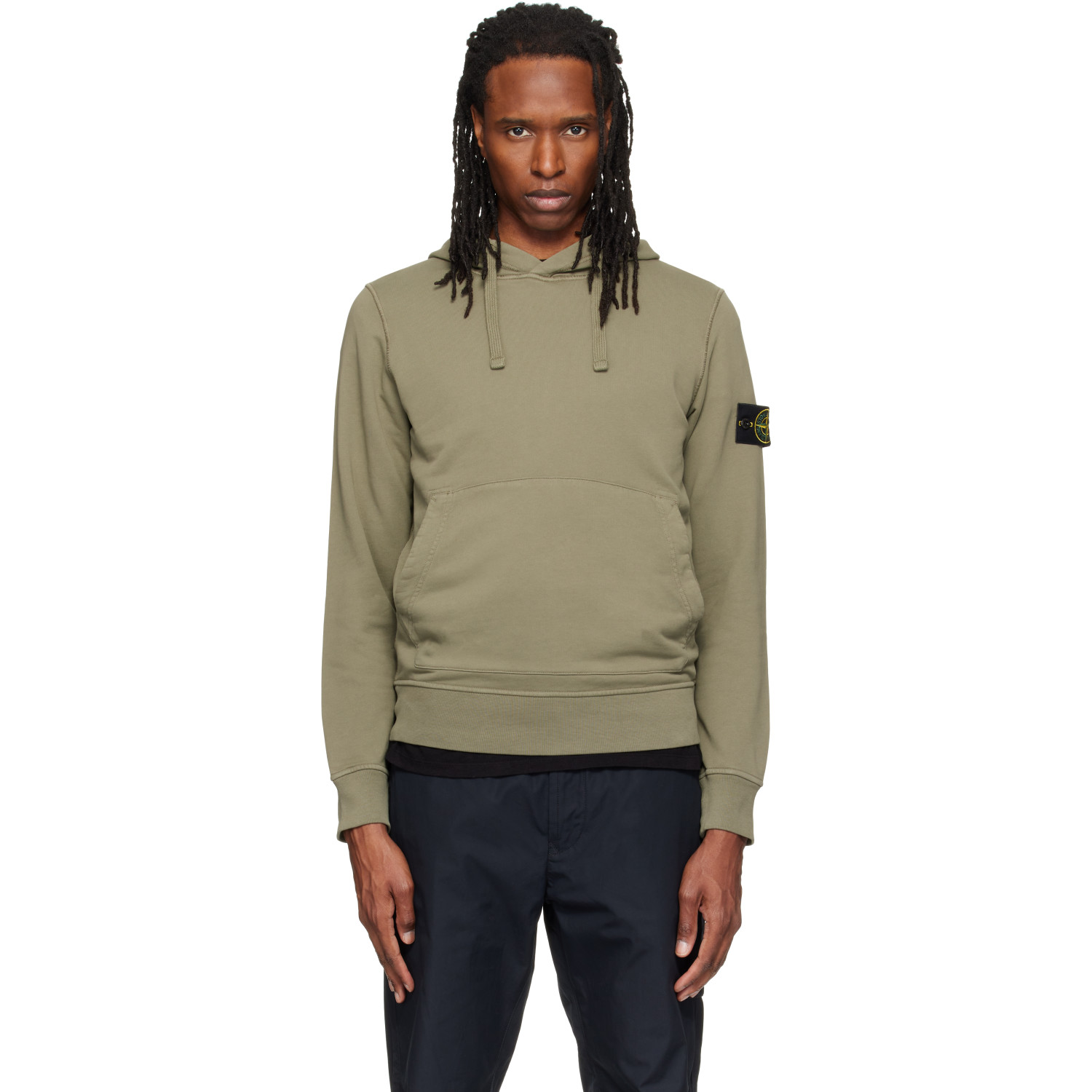 Stone Island Khaki 6100062 Organic Cotton Hoodie