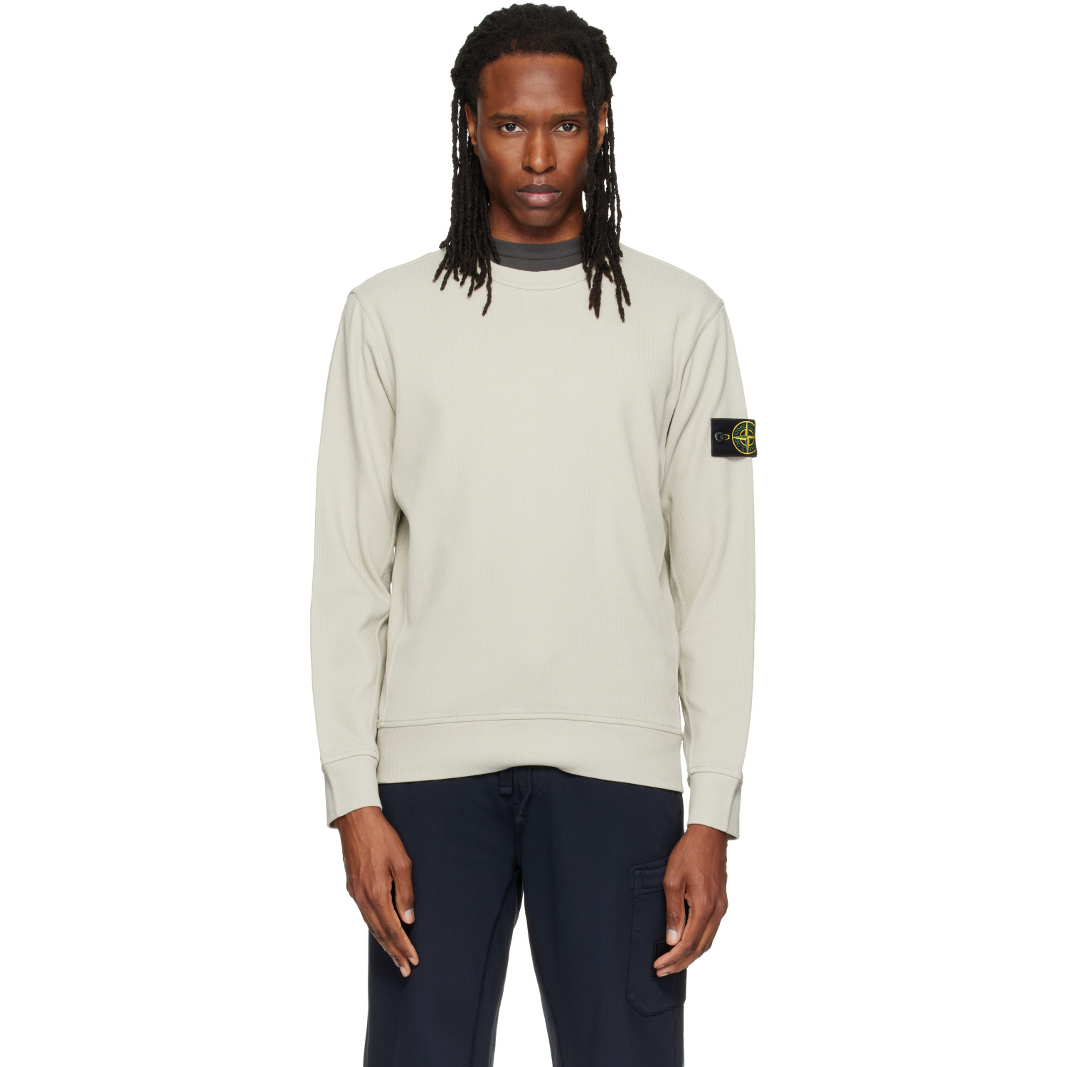 Stone Island Green 6100017 Organic Cotton Interlock Sweatshirt