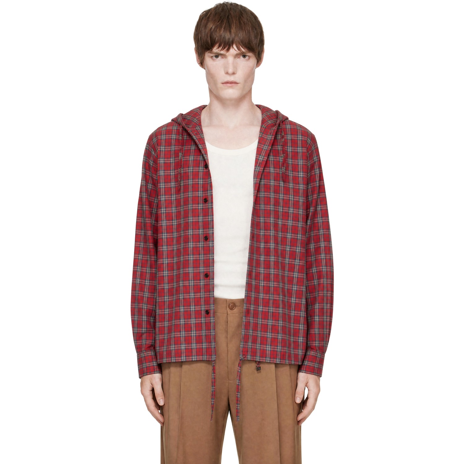 EGONlab Red Hooded Shirt