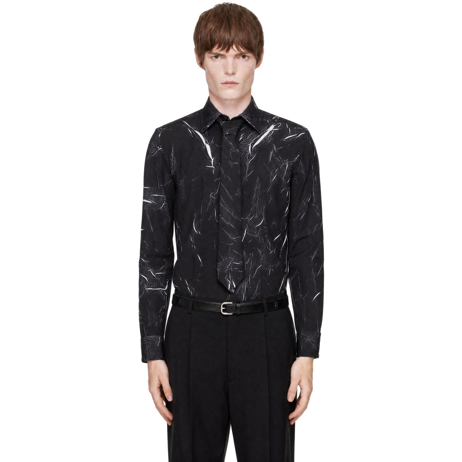 EGONlab Black Shoulder Pads Shirt