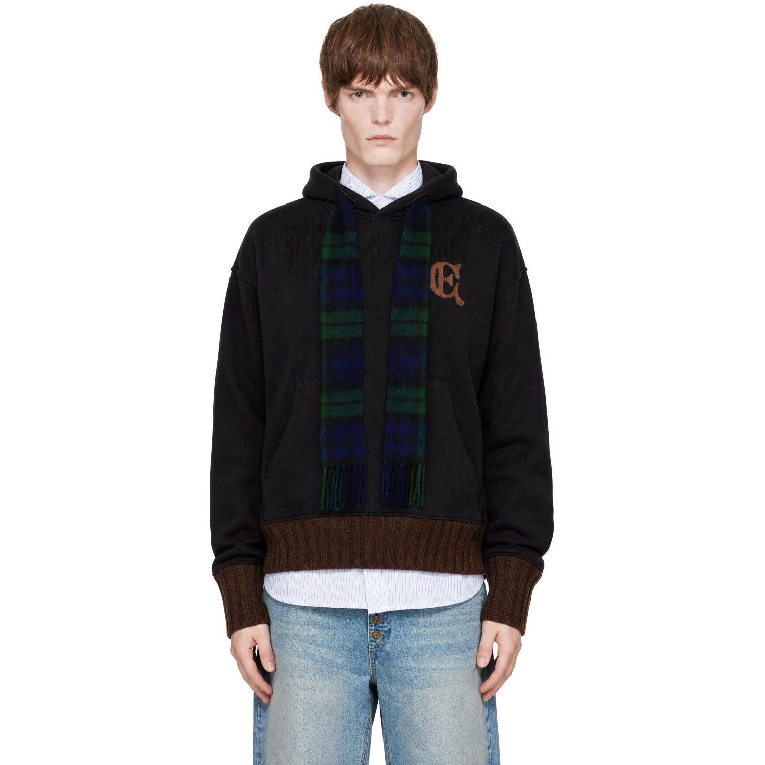 EGONlab Black Scarf Hoodie