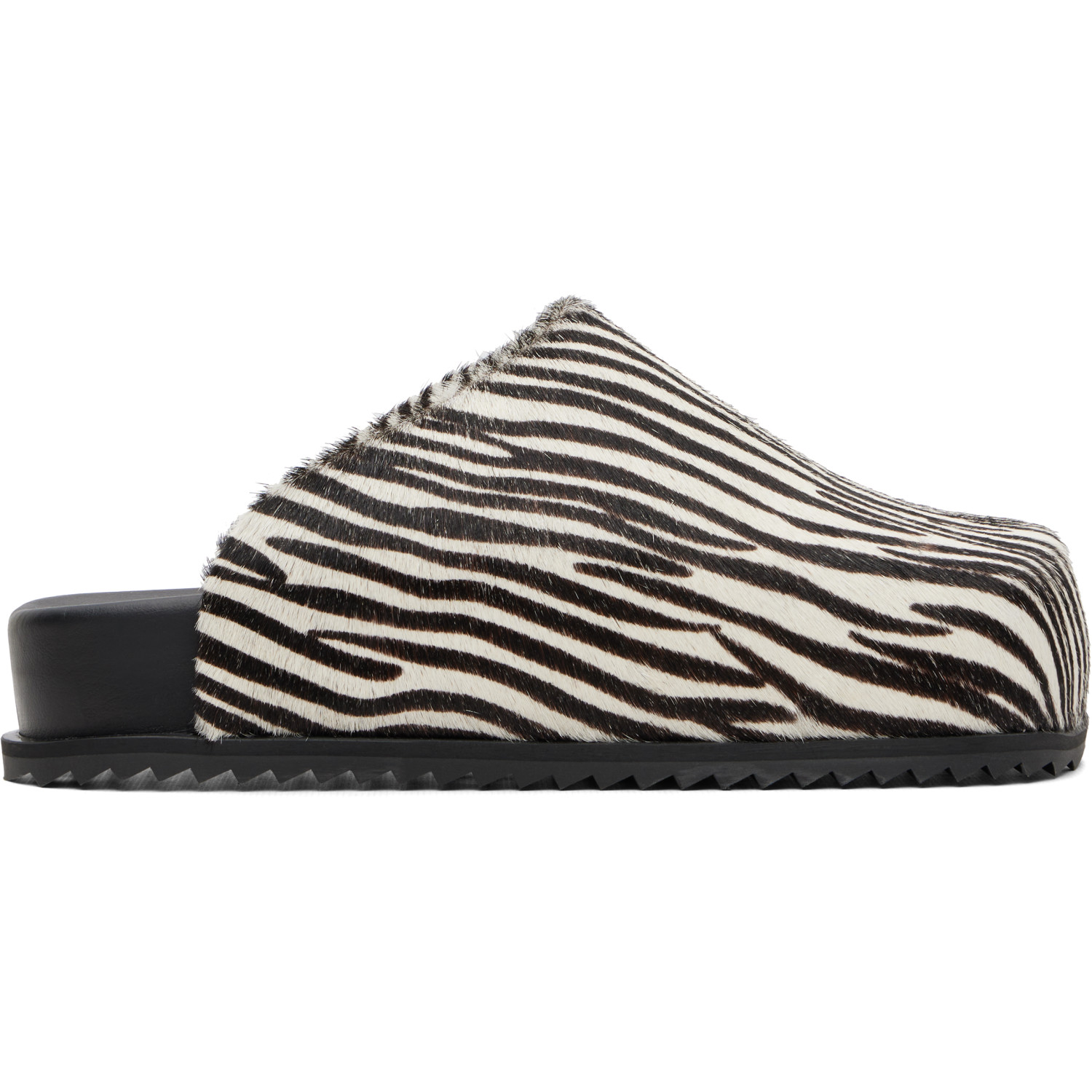 YUME YUME SSENSE Exclusive White & Brown Truck Slide Slip-on Loafers