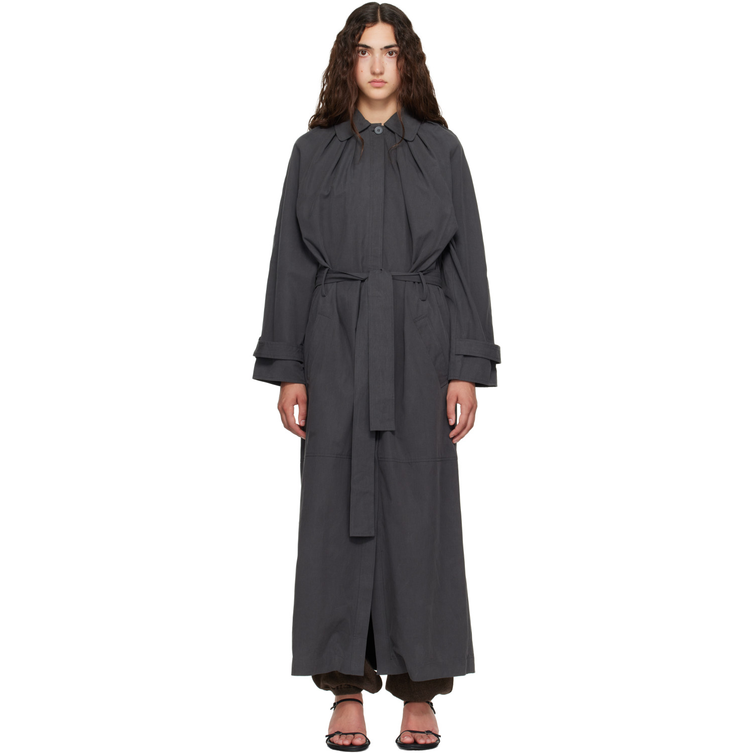 Belle Anna Gray Laurel Trench Coat