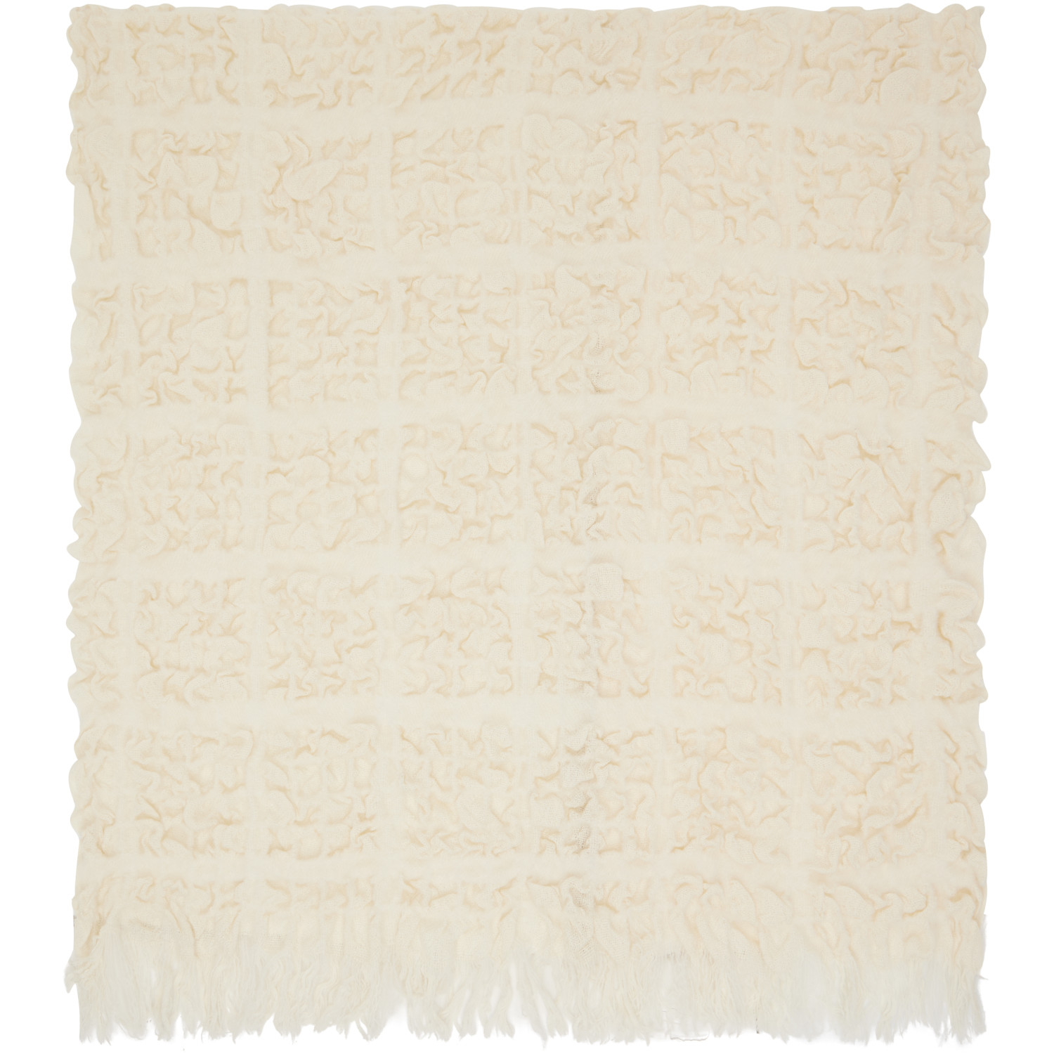 Lauren Manoogian Off-White Handwoven Crepe Wrap Scarf