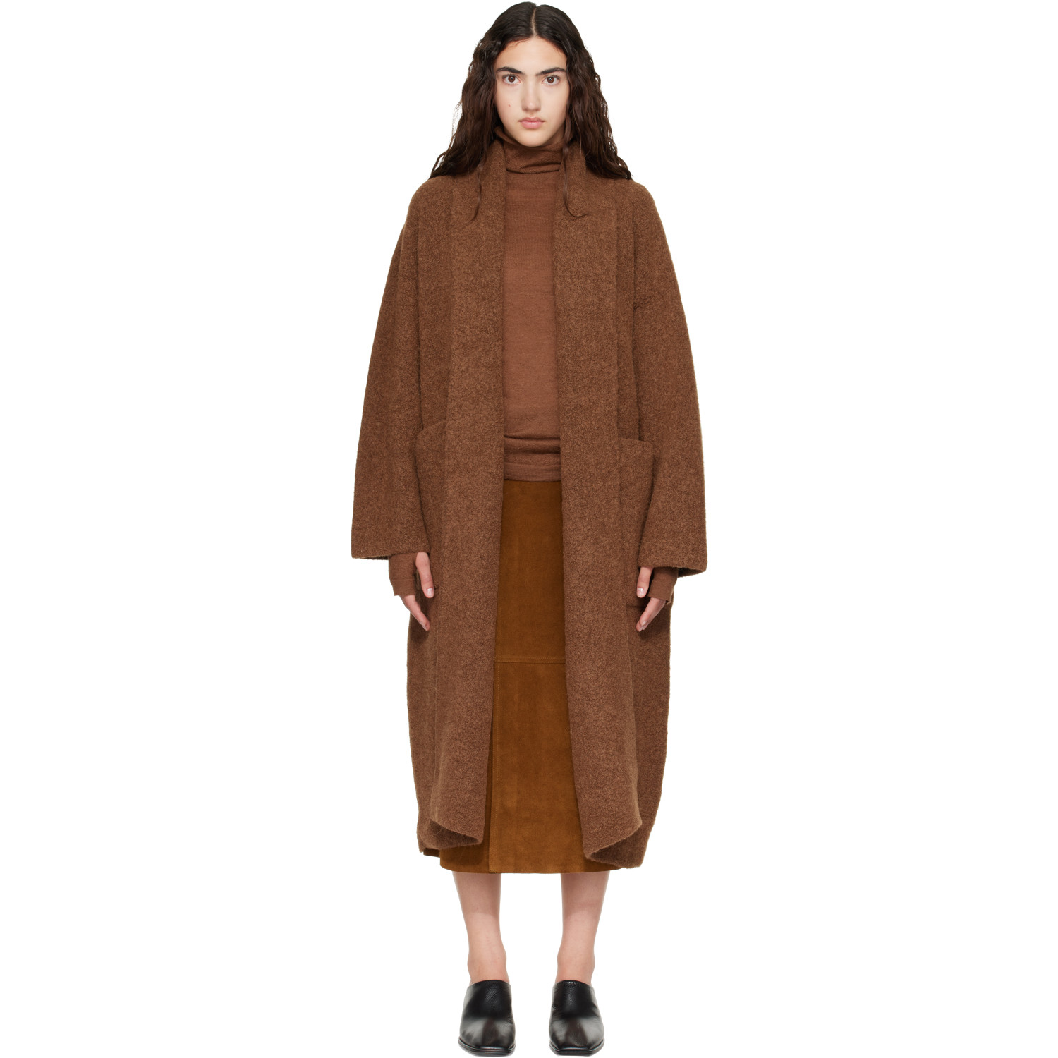Lauren Manoogian Brown Double Face Long Coat