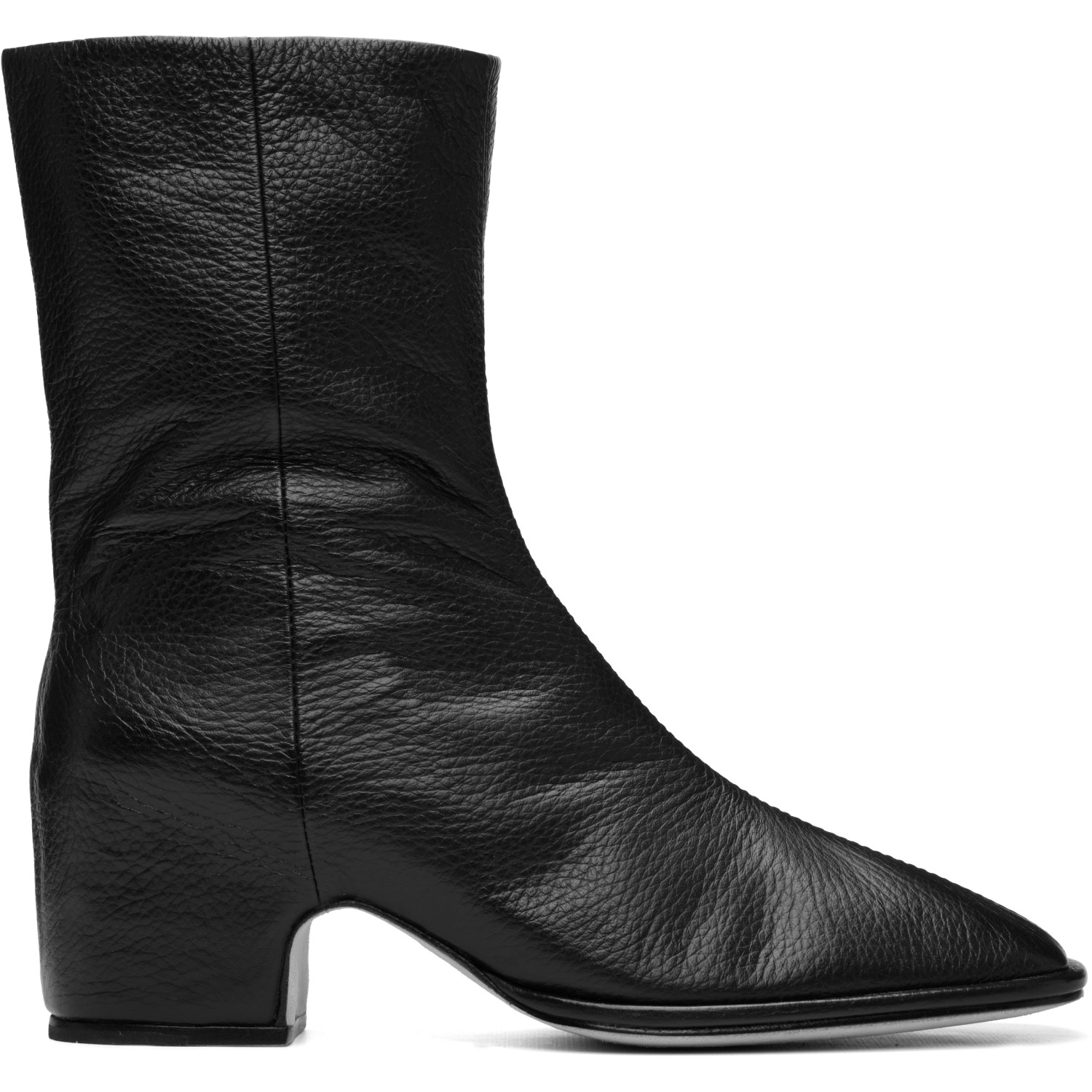 Lauren Manoogian Black Square Arch Ankle Boots
