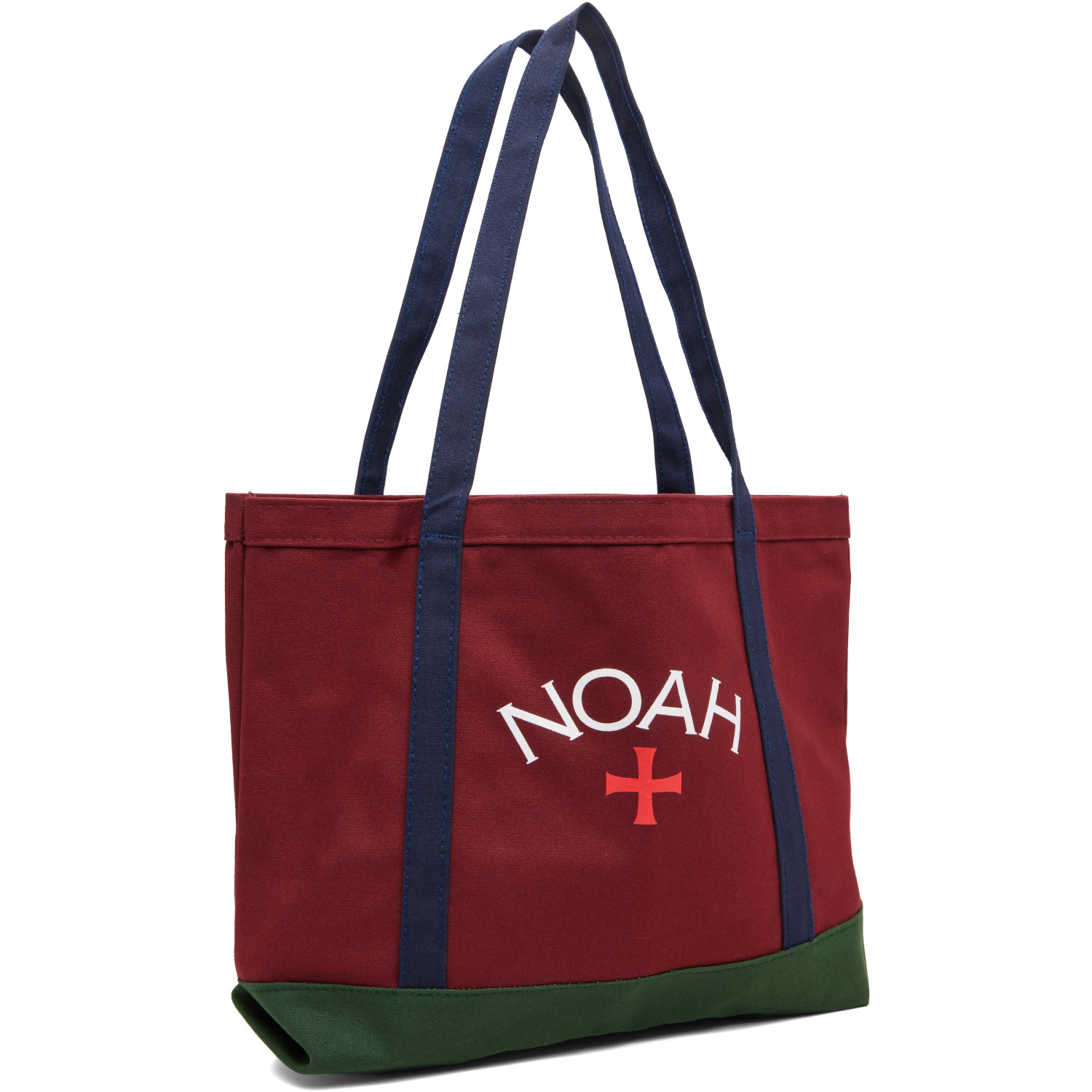 Noah 레드 트리컬러 로고 토트