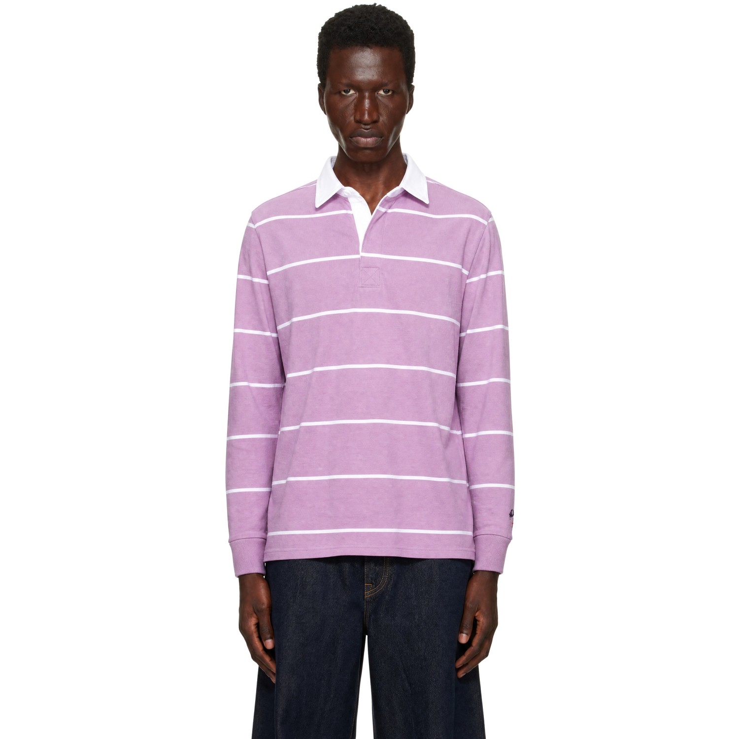 Noah Purple Classic Rugby Polo
