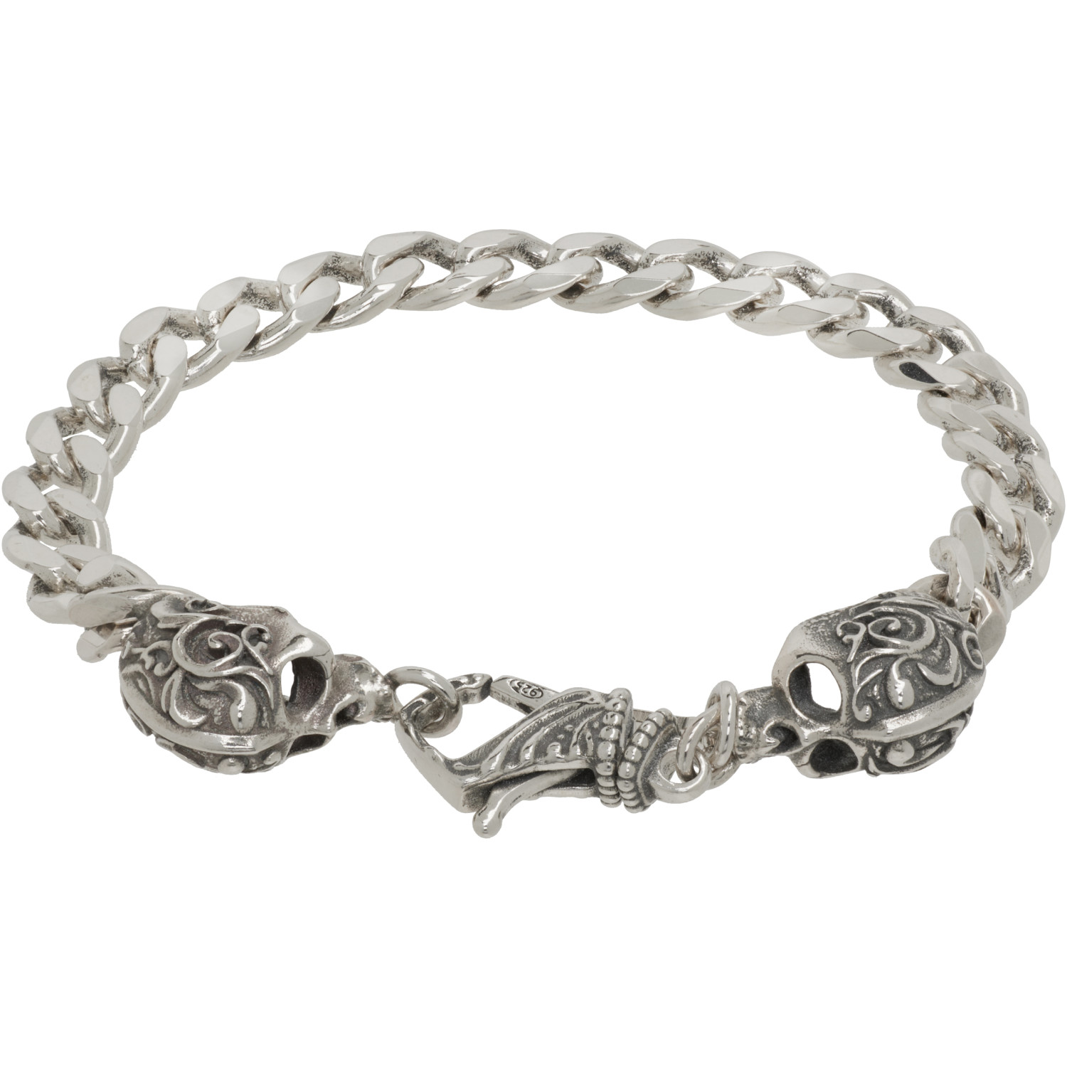 Emanuele Bicocchi Small Chain Skull Bracelet