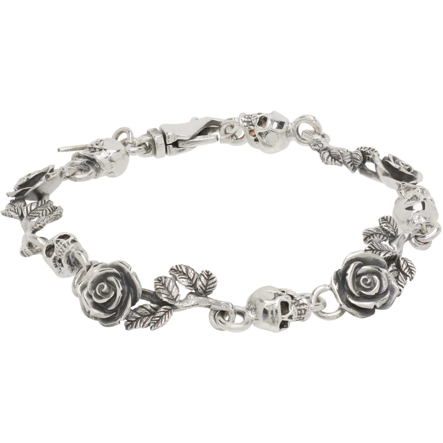 Emanuele Bicocchi Rose & Skull Bracelet
