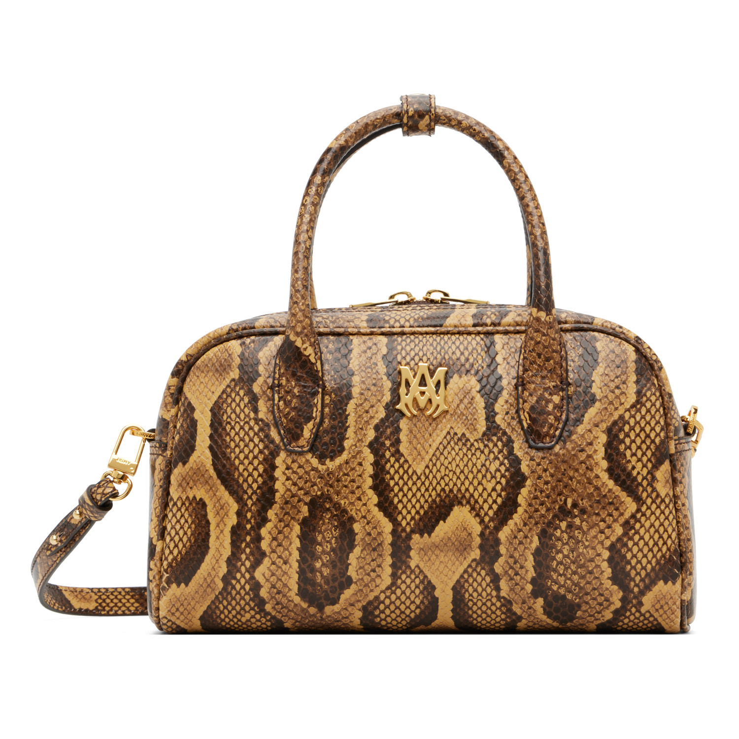 AMIRI Brown Python MA Bowling Bag