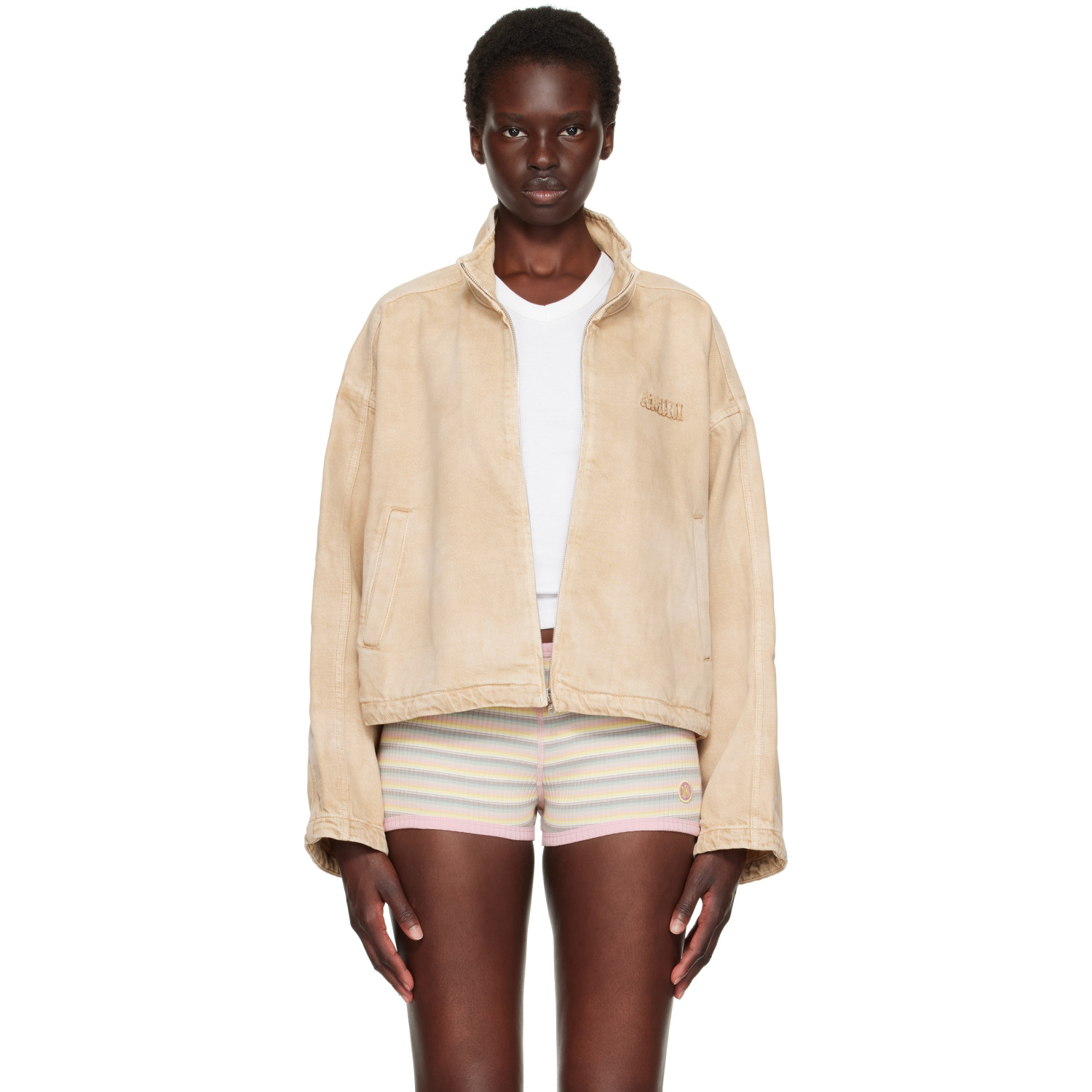 AMIRI Tan Denim Track Jacket