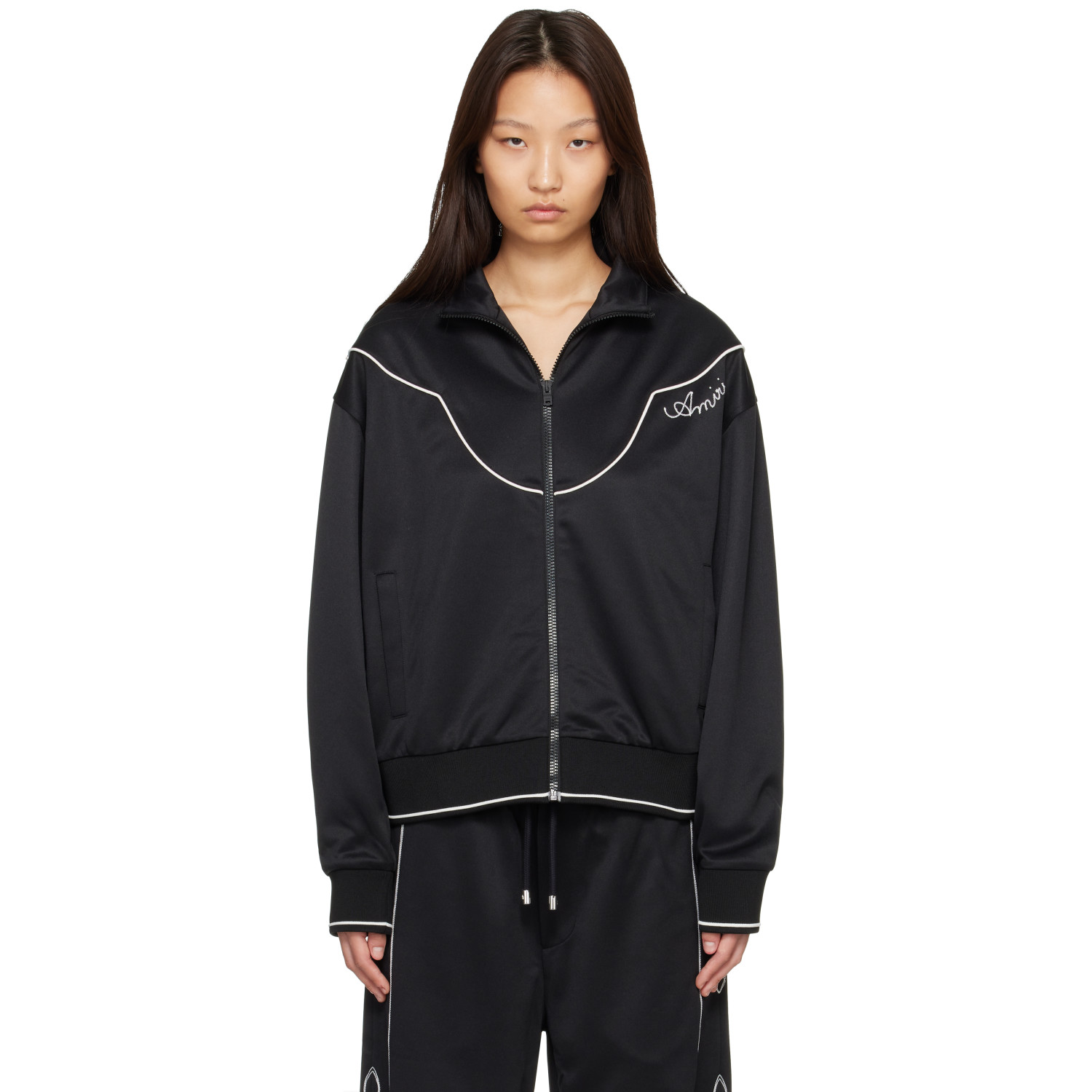AMIRI Black 'AMIRI Lasso' Western Track Jacket