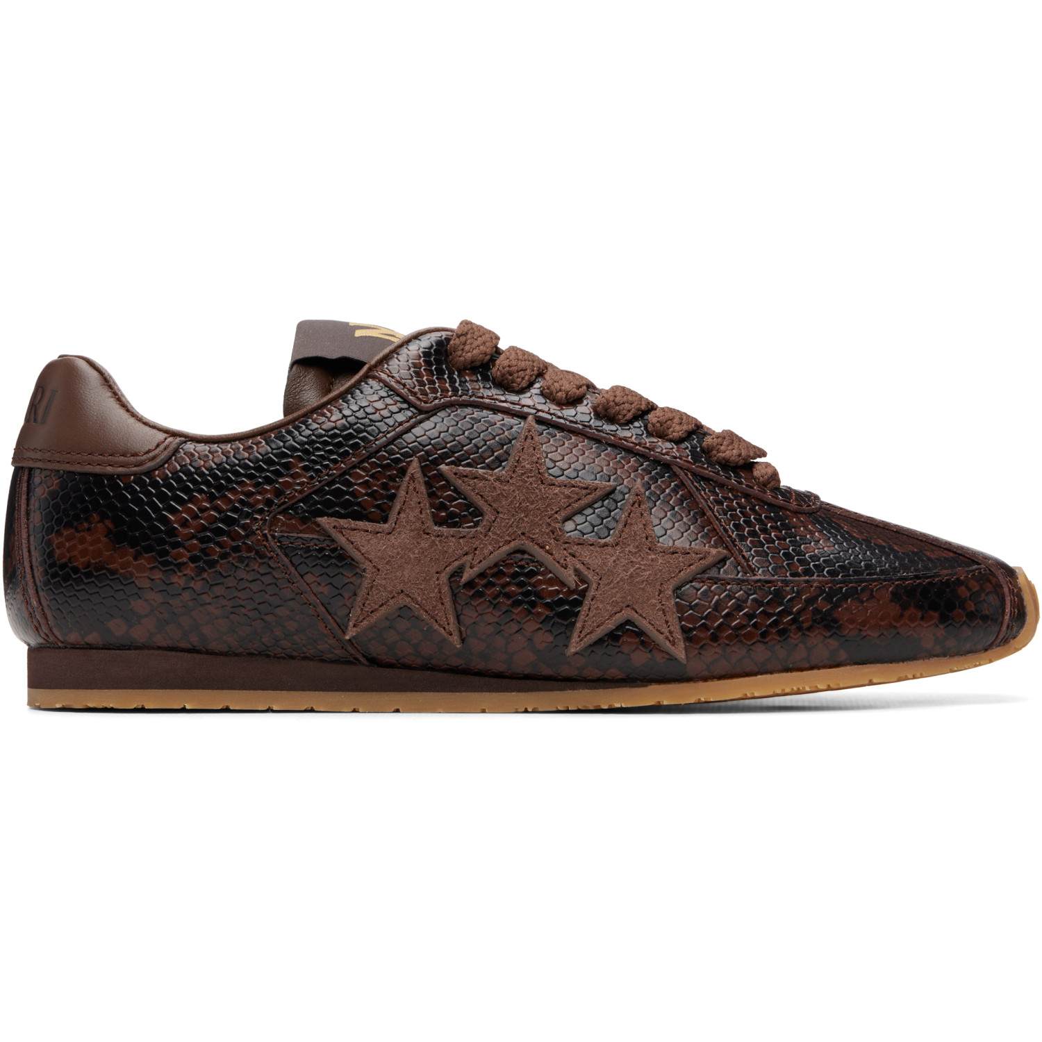 AMIRI Brown Python Pacific Flat Sneakers