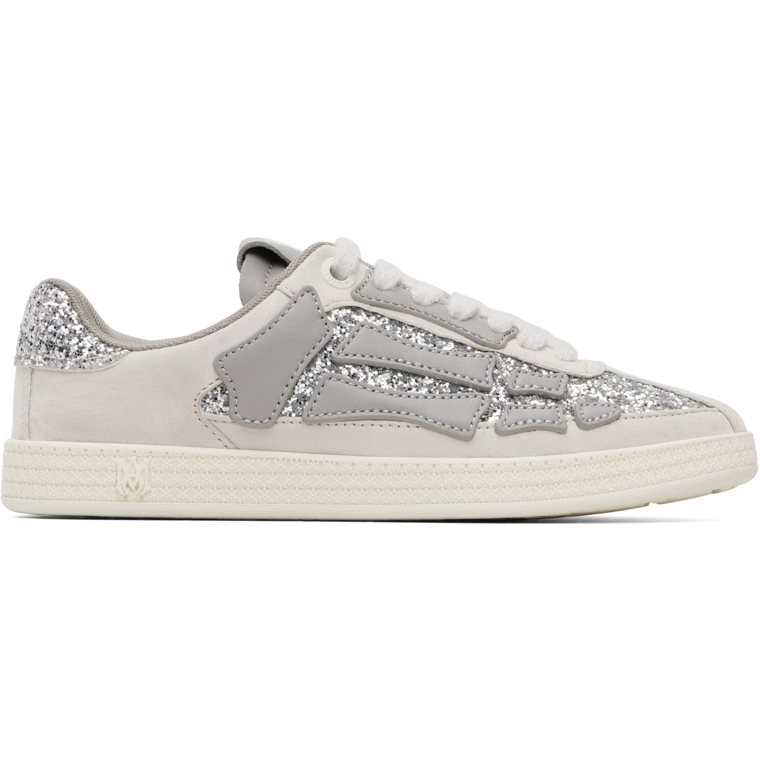 AMIRI Gray & Silver Glitter Pacific Bones Sneakers