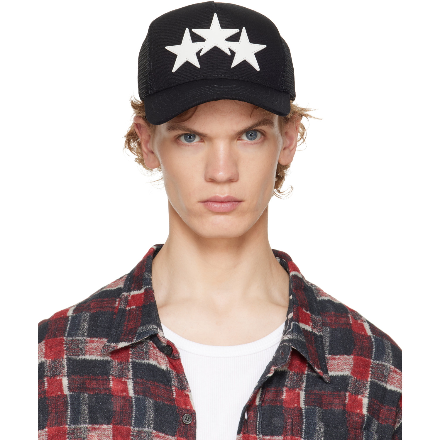 AMIRI Black 3 Star Trucker Cap