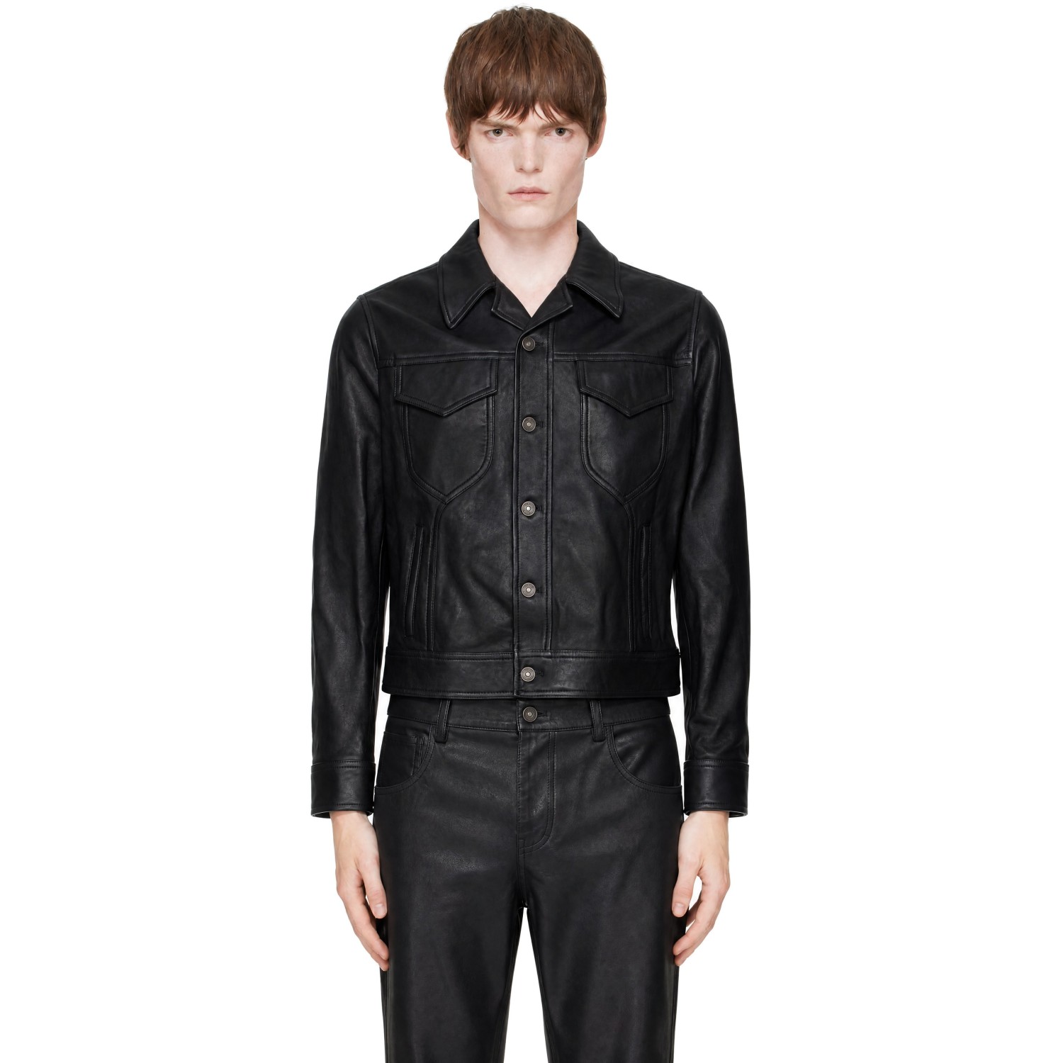 AMIRI Black Vintage Cut Leather Jacket