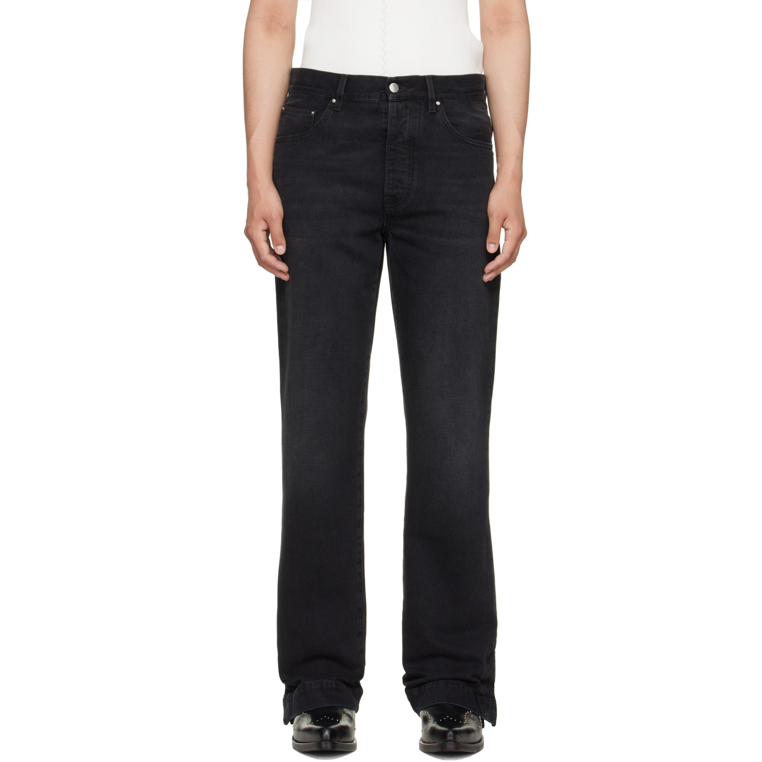 AMIRI Black Straight Flare Jeans