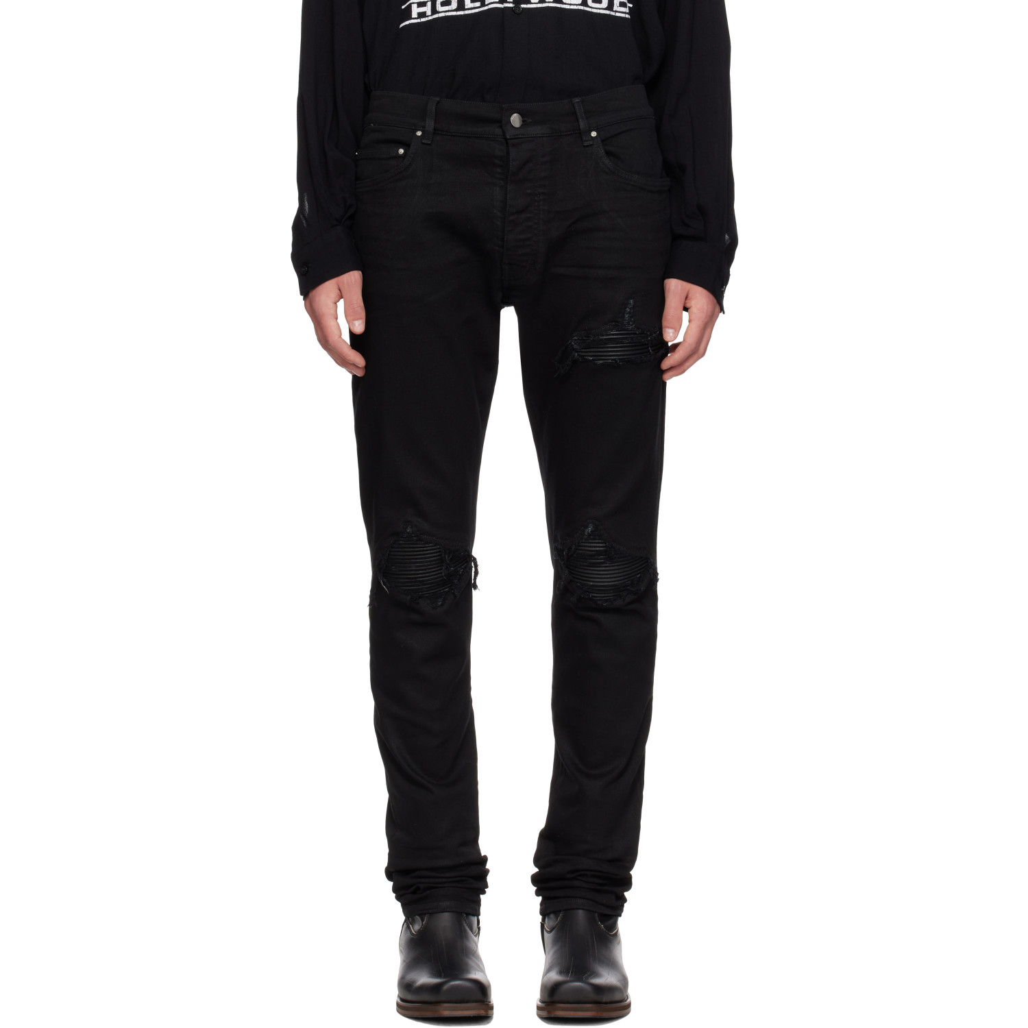 AMIRI Black Waxed MX1 Jeans