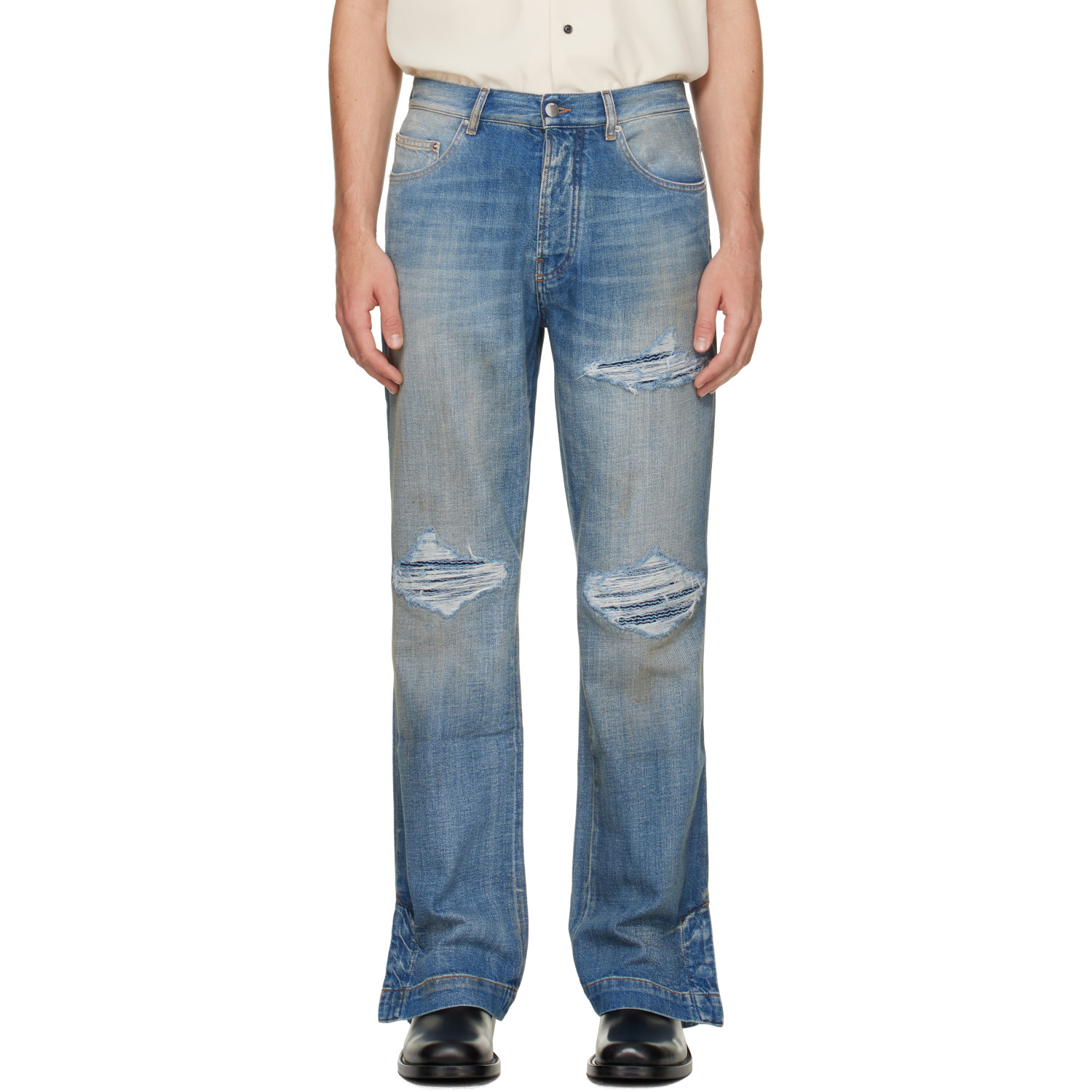 AMIRI Blue Straight Flare MX1 Jeans