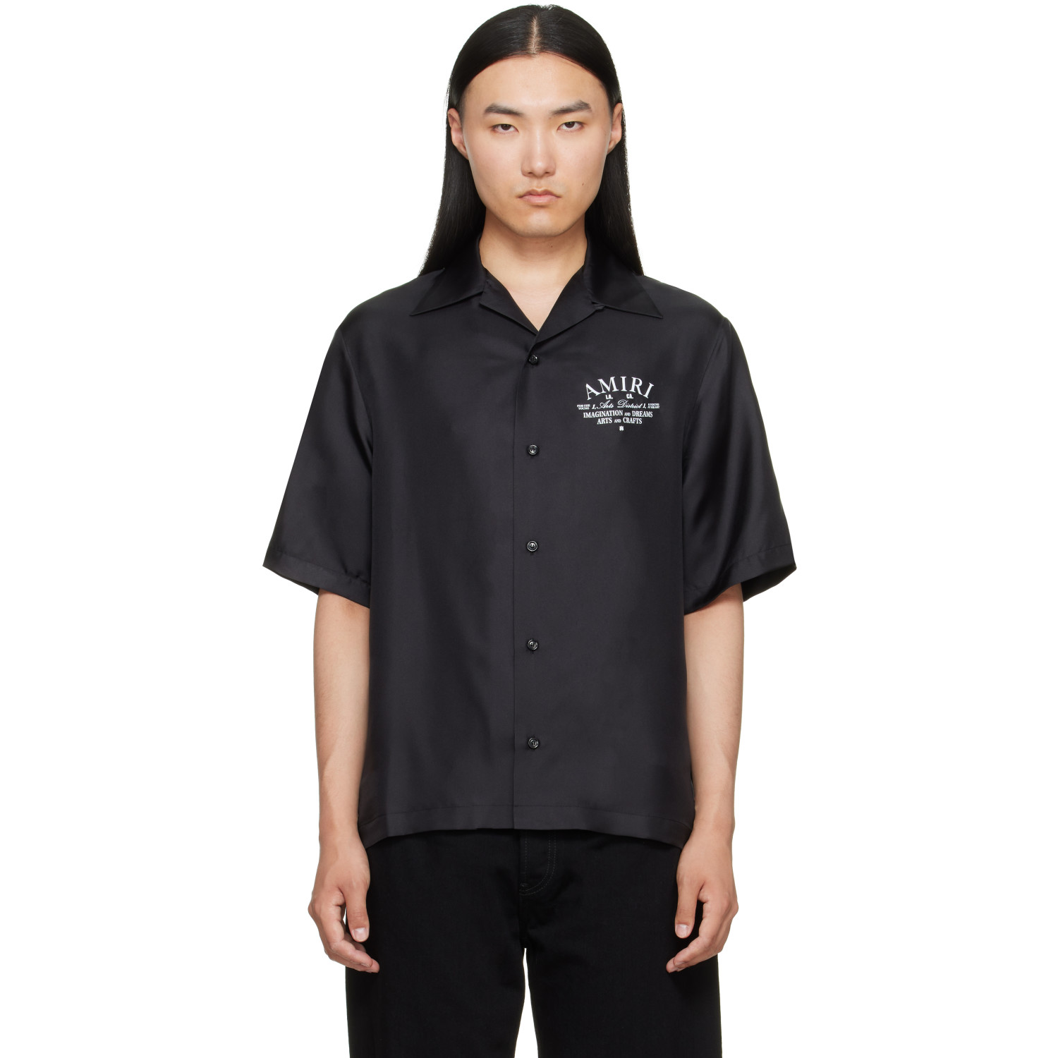 AMIRI Black 'Arts District' Bowling Shirt