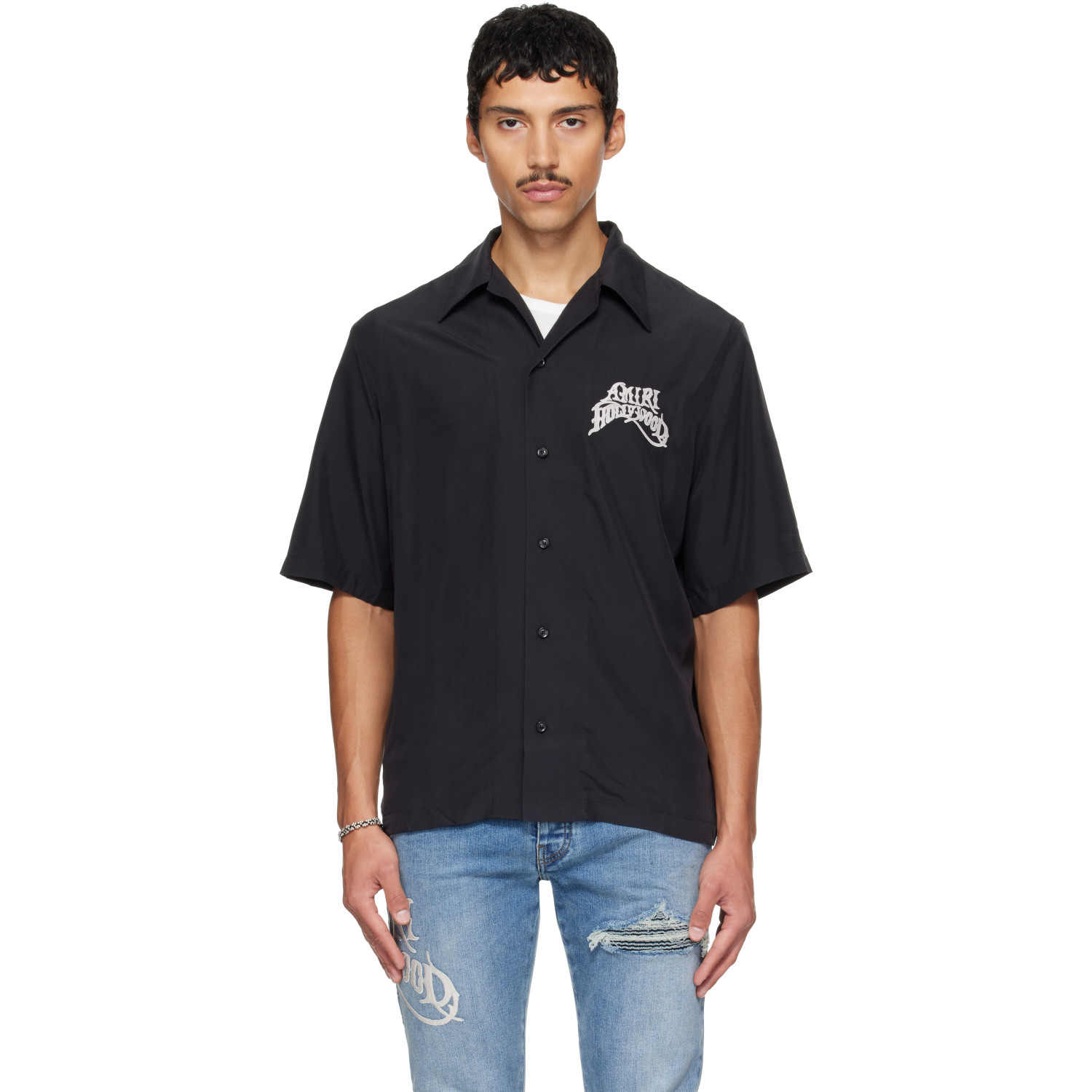 AMIRI Black 'Amiri Hollywood' Camp Shirt