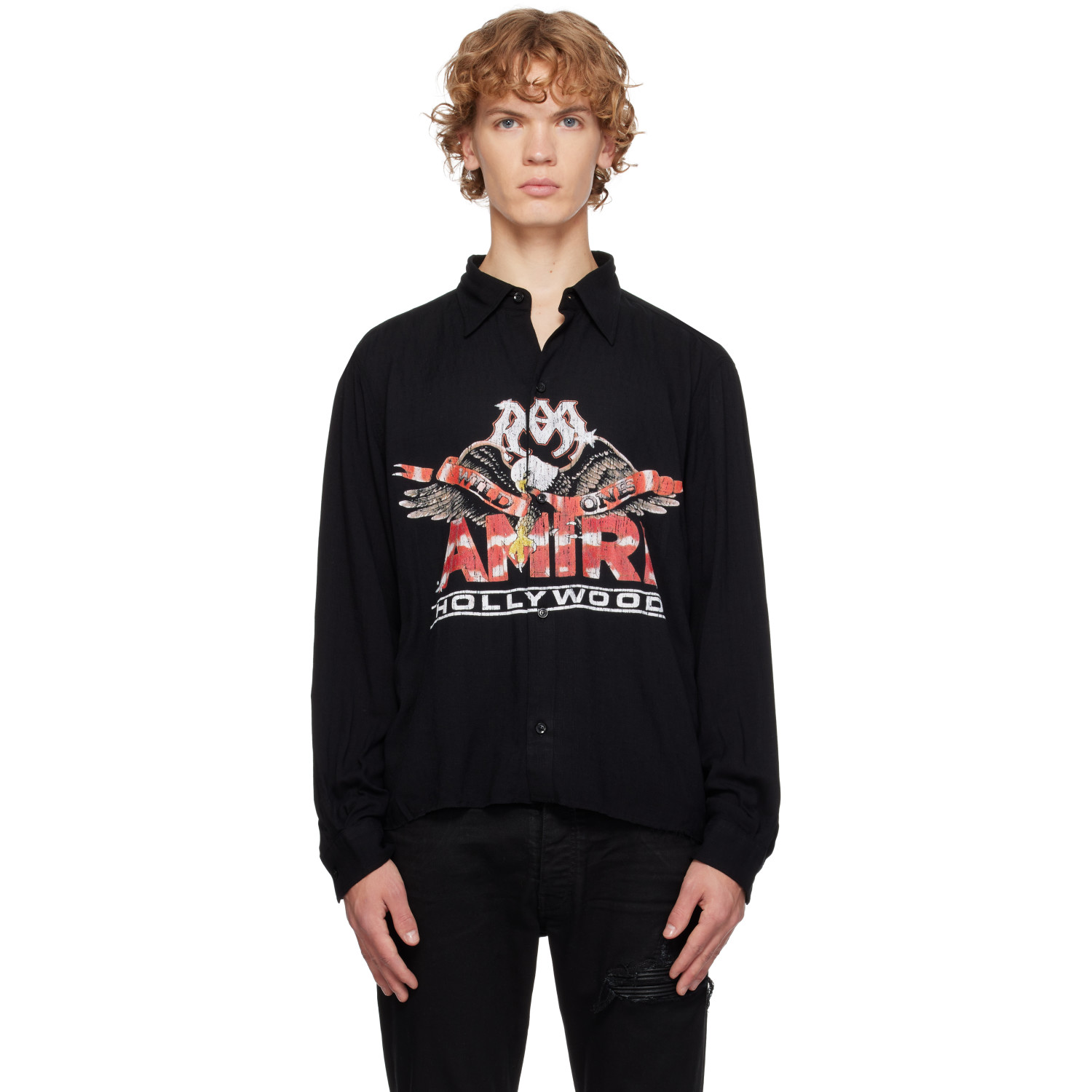 AMIRI Black Ma Eagle Long Sleeve Shirt