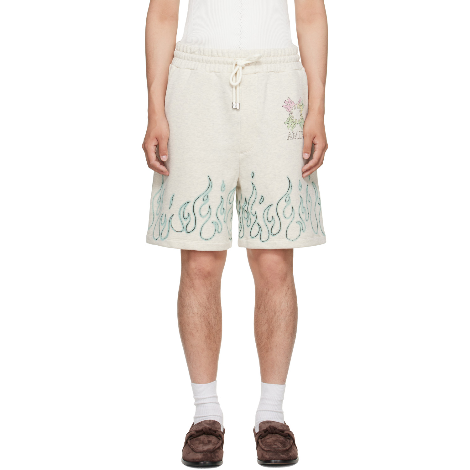 AMIRI Off-White MA Quad Flames Sweat Shorts
