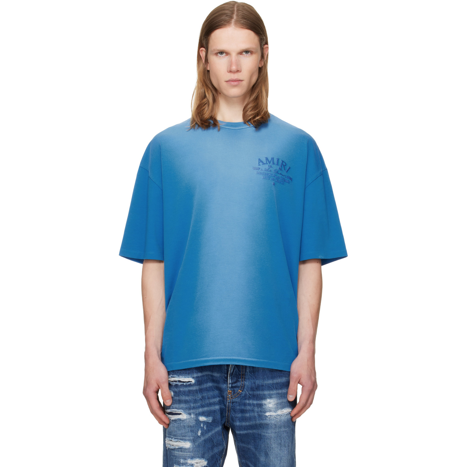 AMIRI Blue 'Arts District' HJ GD Skate T-shirt