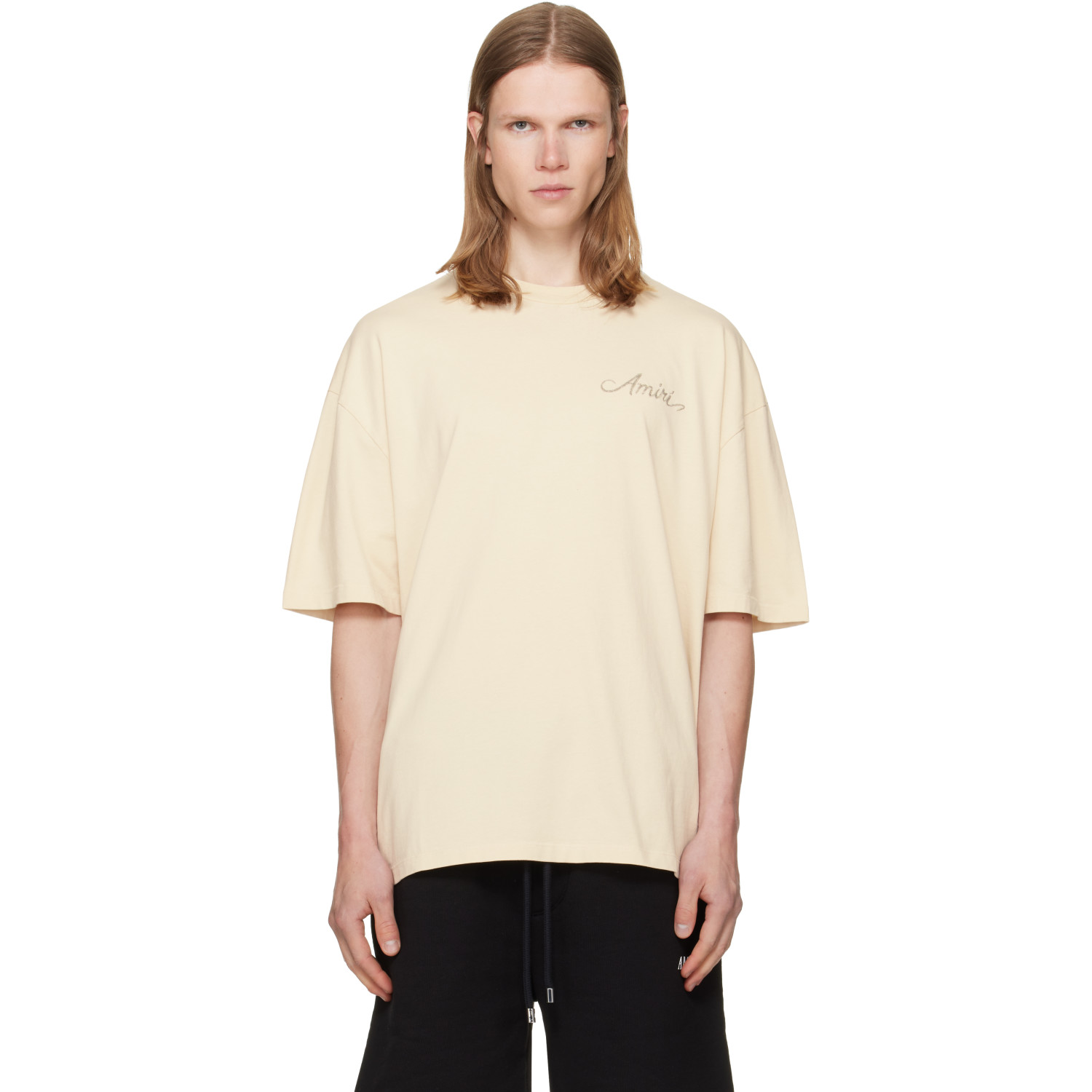 AMIRI Off-White MA Check Patch Skate T-shirt