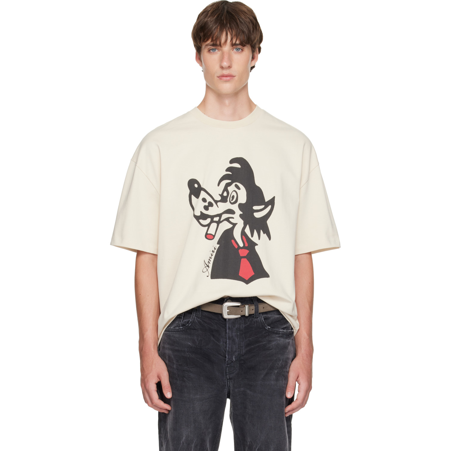AMIRI Off-White Smoking Wolf Skate T-shirt