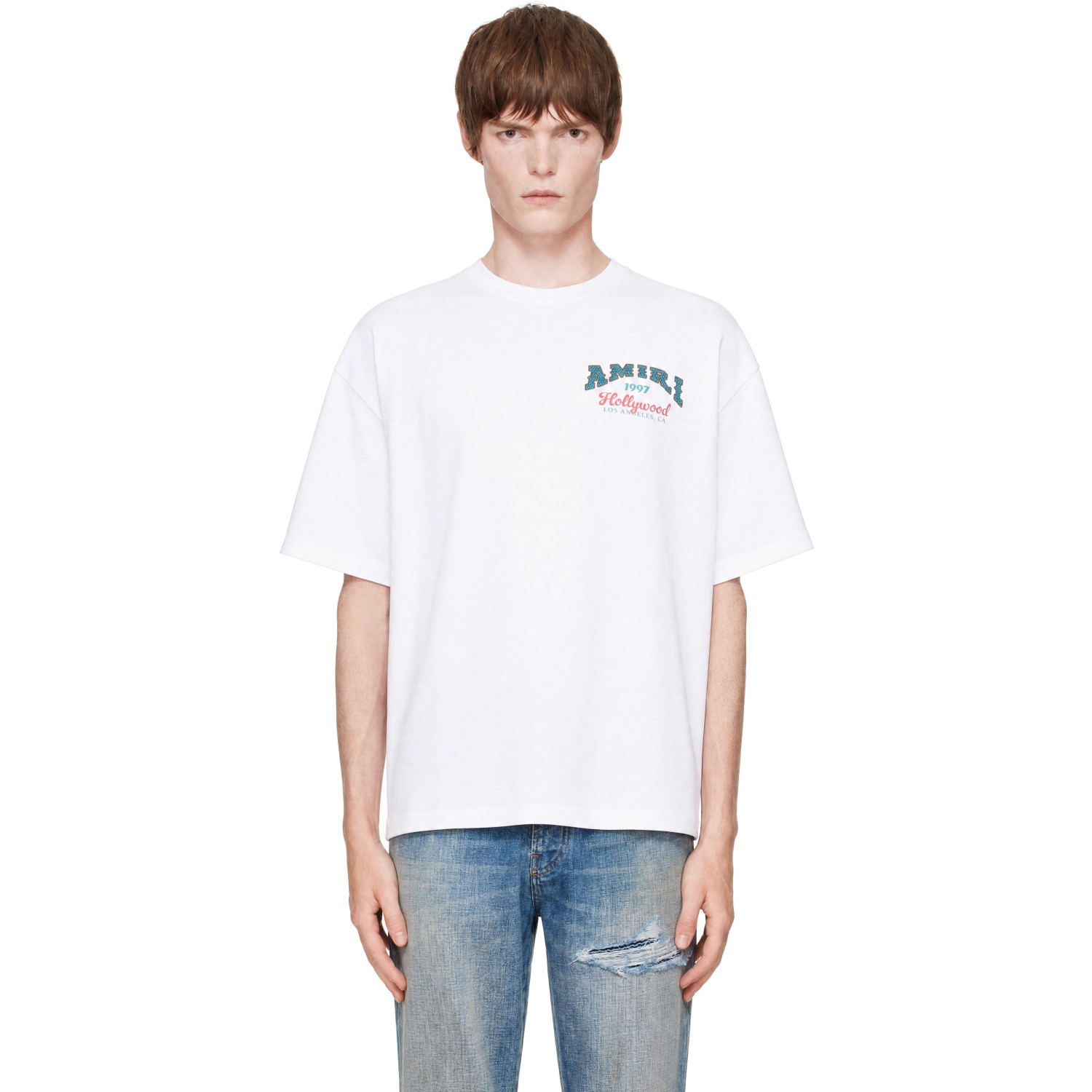 AMIRI White 'AMIRI Hollywood' Oversized T-shirt