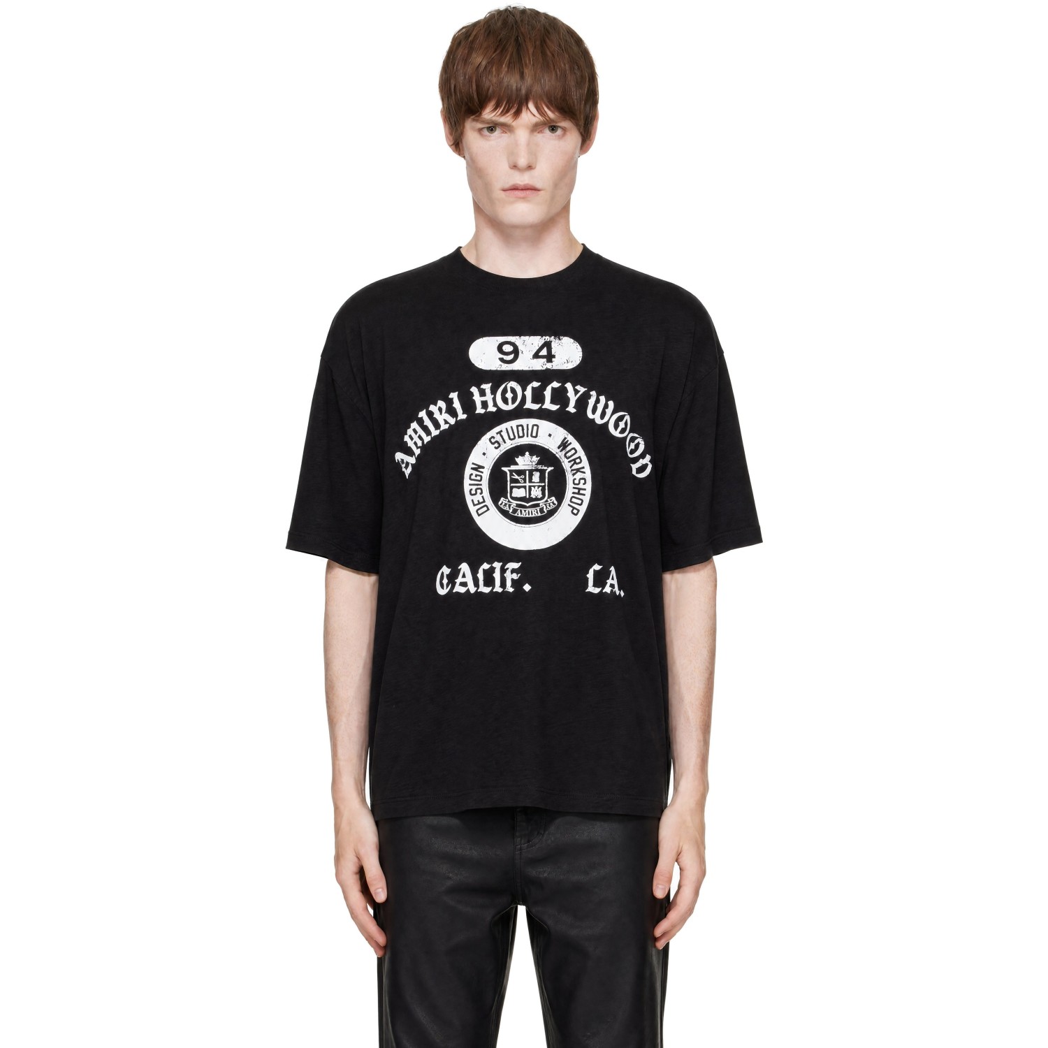 AMIRI Black 'AMIRI' Collegiate Box T-shirt