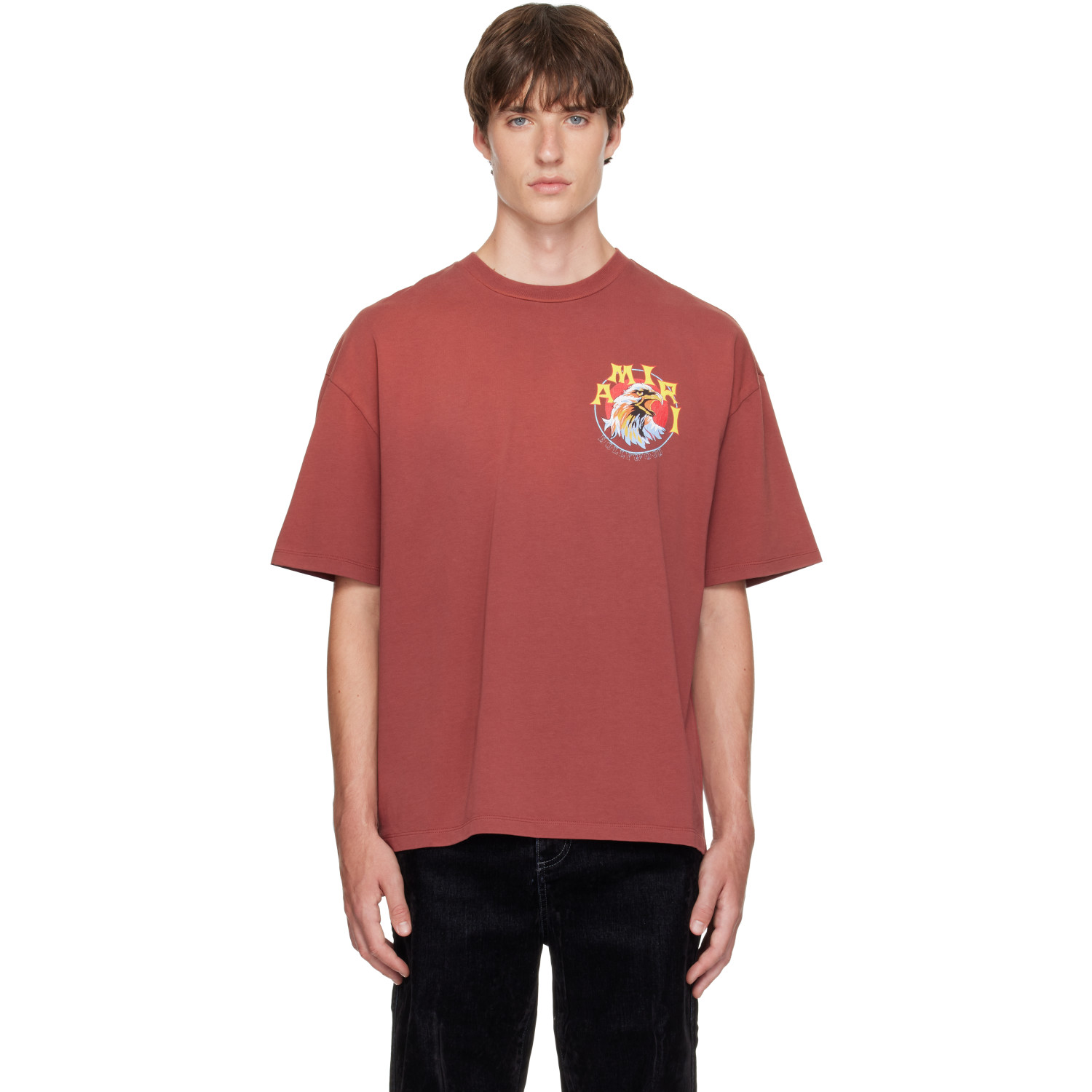 AMIRI Red 'Amiri Eagle' OS T-shirt