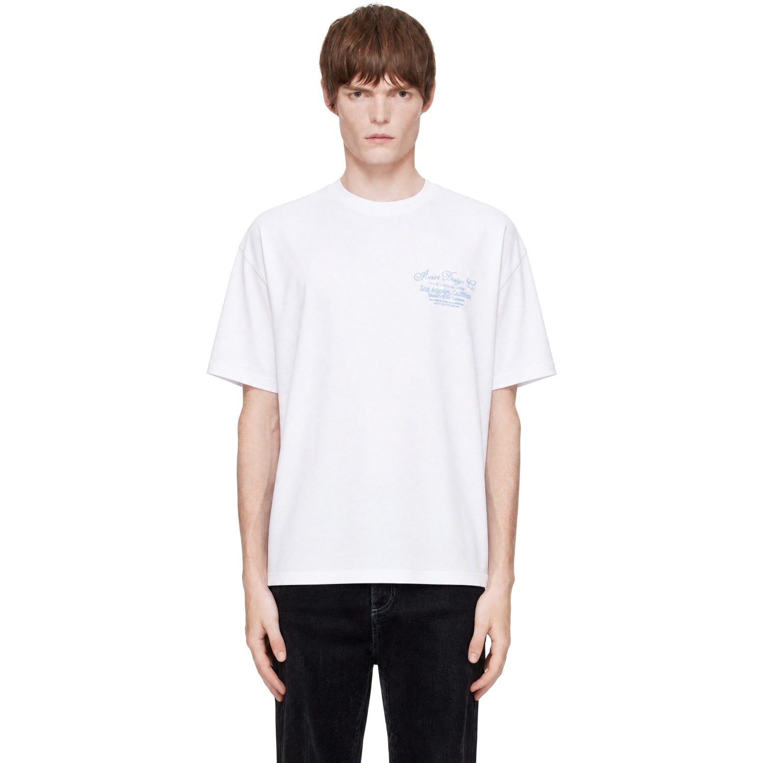 AMIRI White Dreamers Chain Stitch Oversized T-shirt