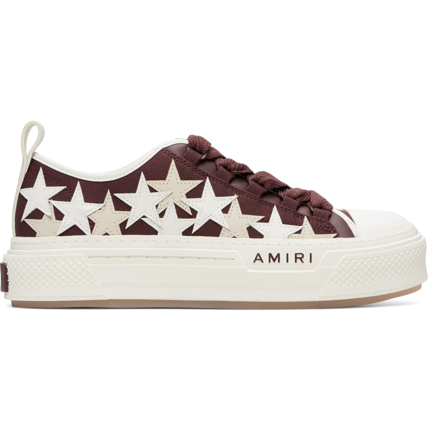 AMIRI Burgundy Stars Court Low Sneakers