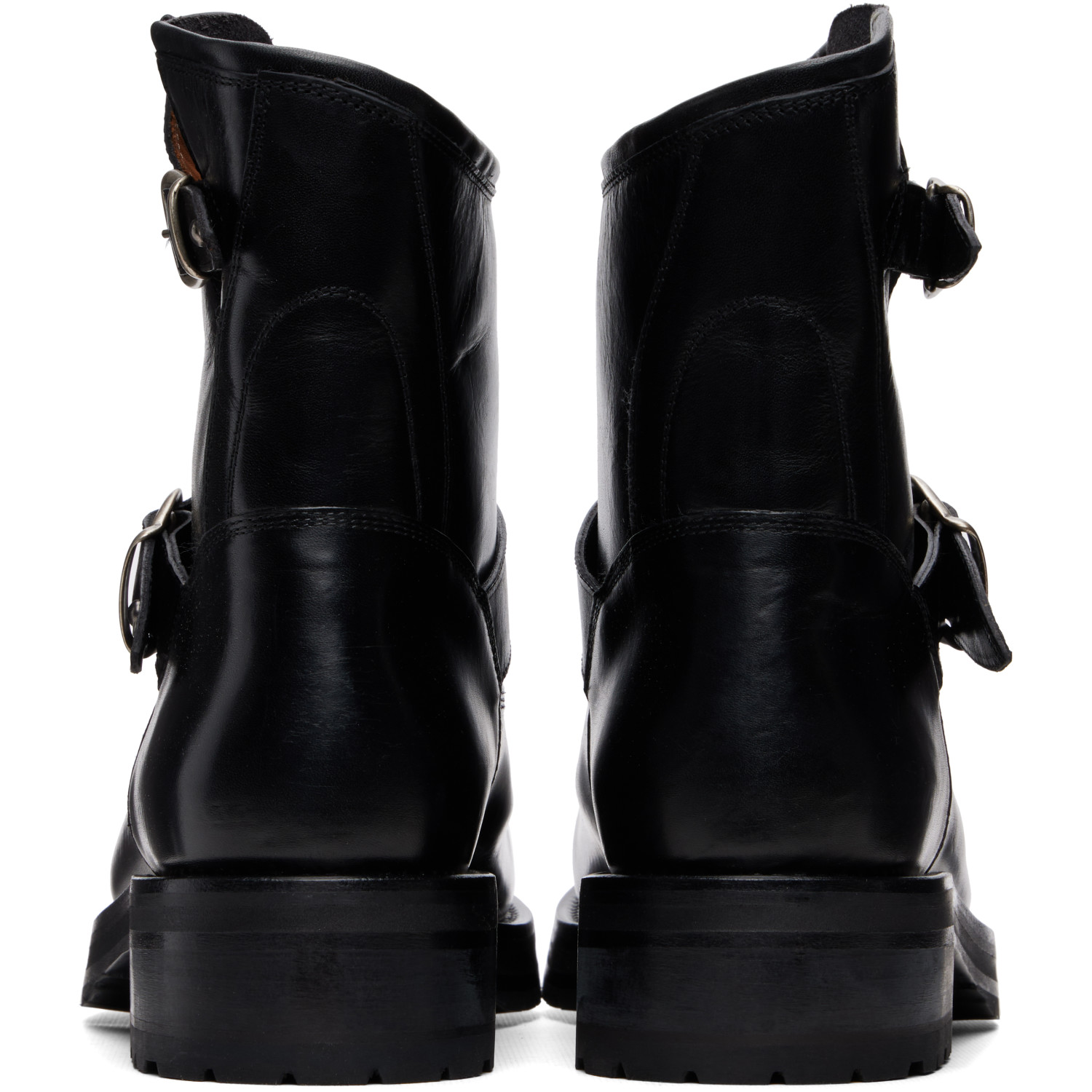 Second / Layer Black 8 Rider Boots In Black